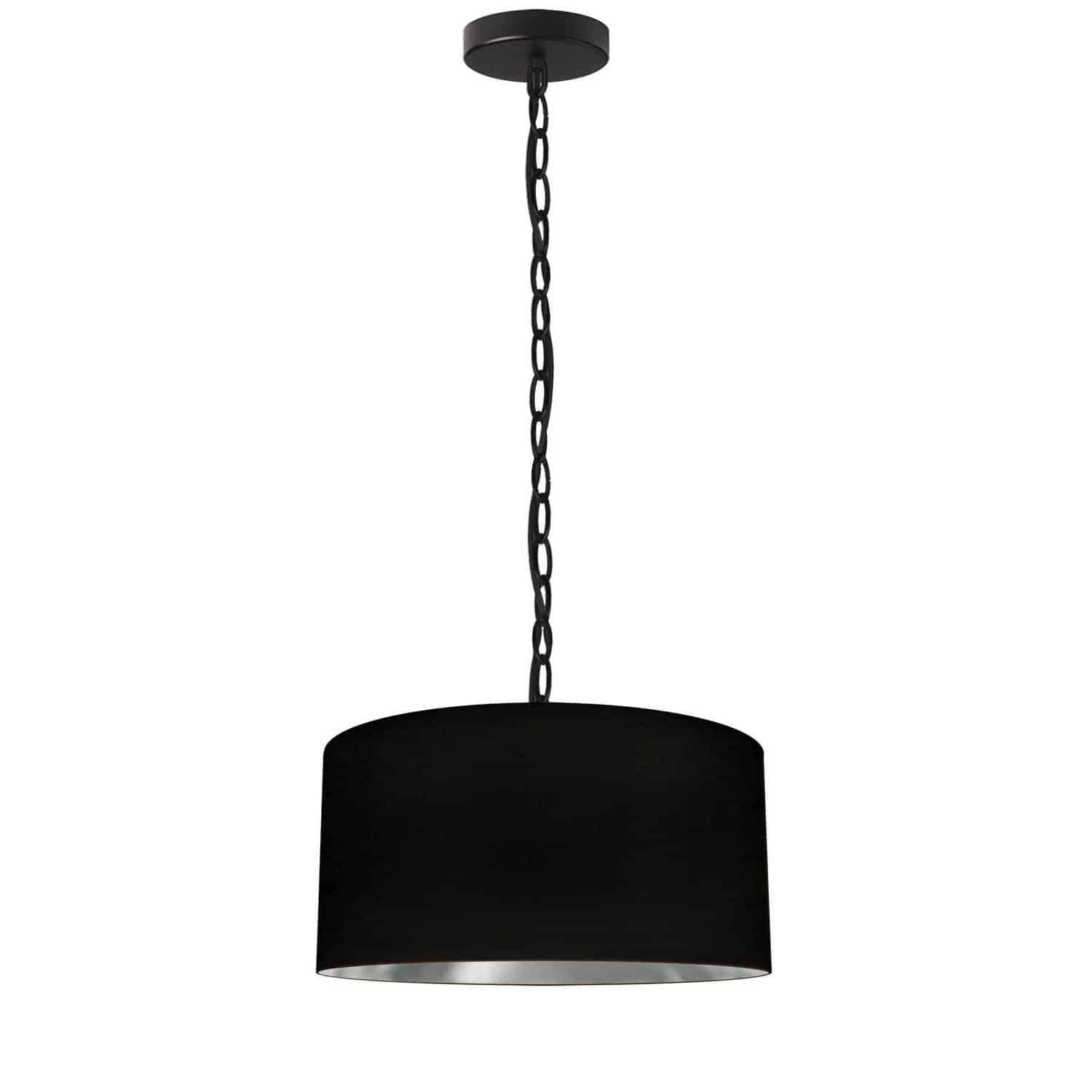 Dainolite Braxton Black Transitional Drum Hanging Pendant Light at ...