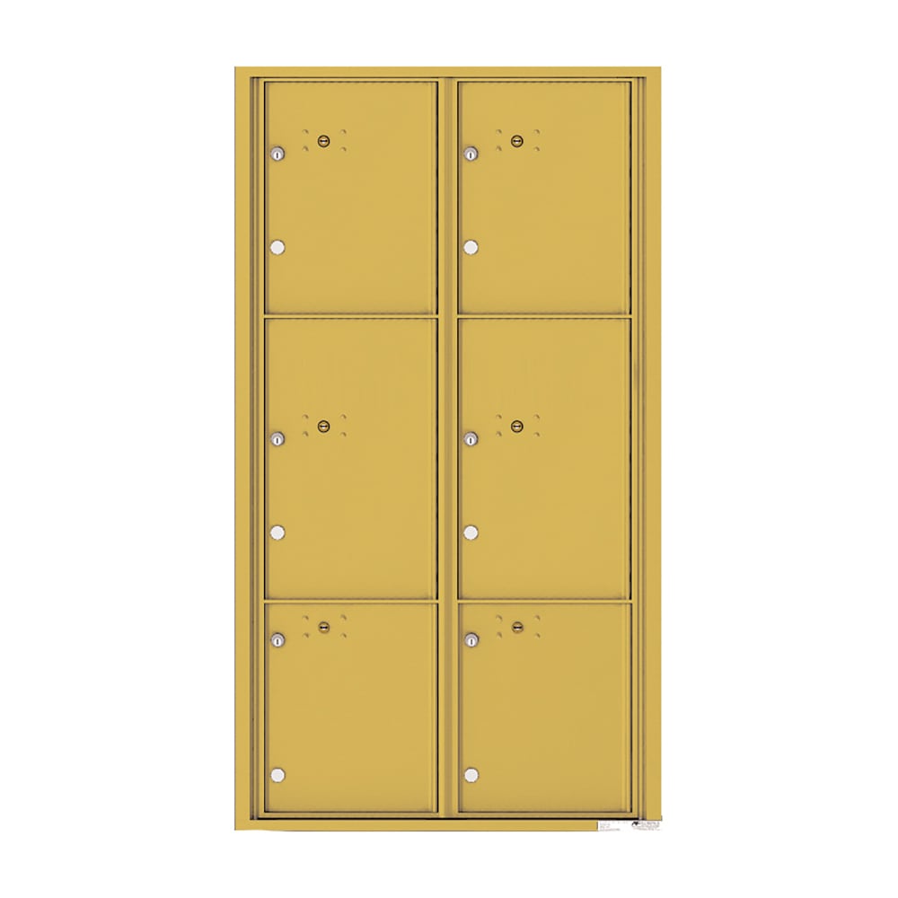 Florence Versatile Locking Metal Standard Mailbox Gold