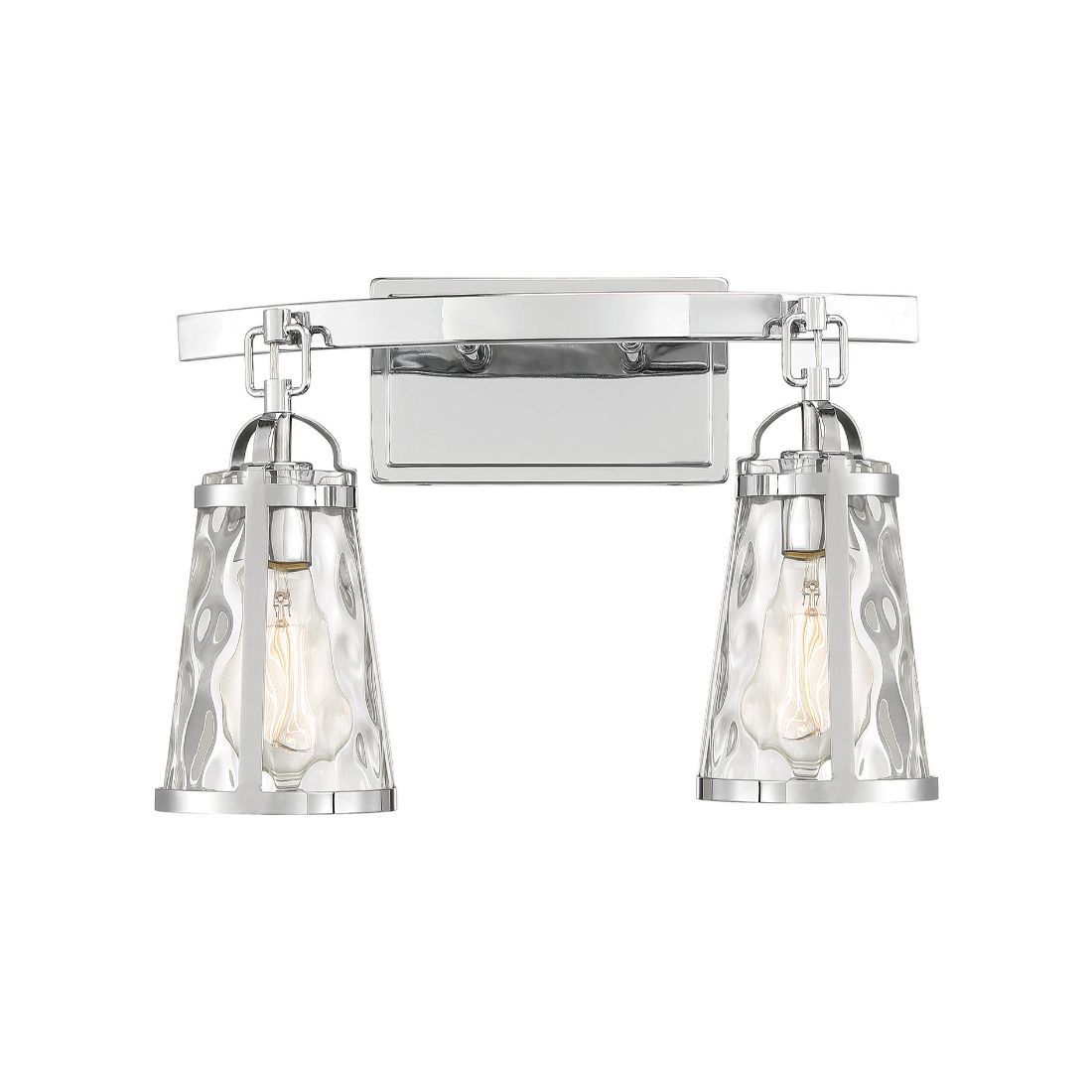  LW-SH639878 16-in 2-Light Polished Chrome Transitional Vanity Light Bar