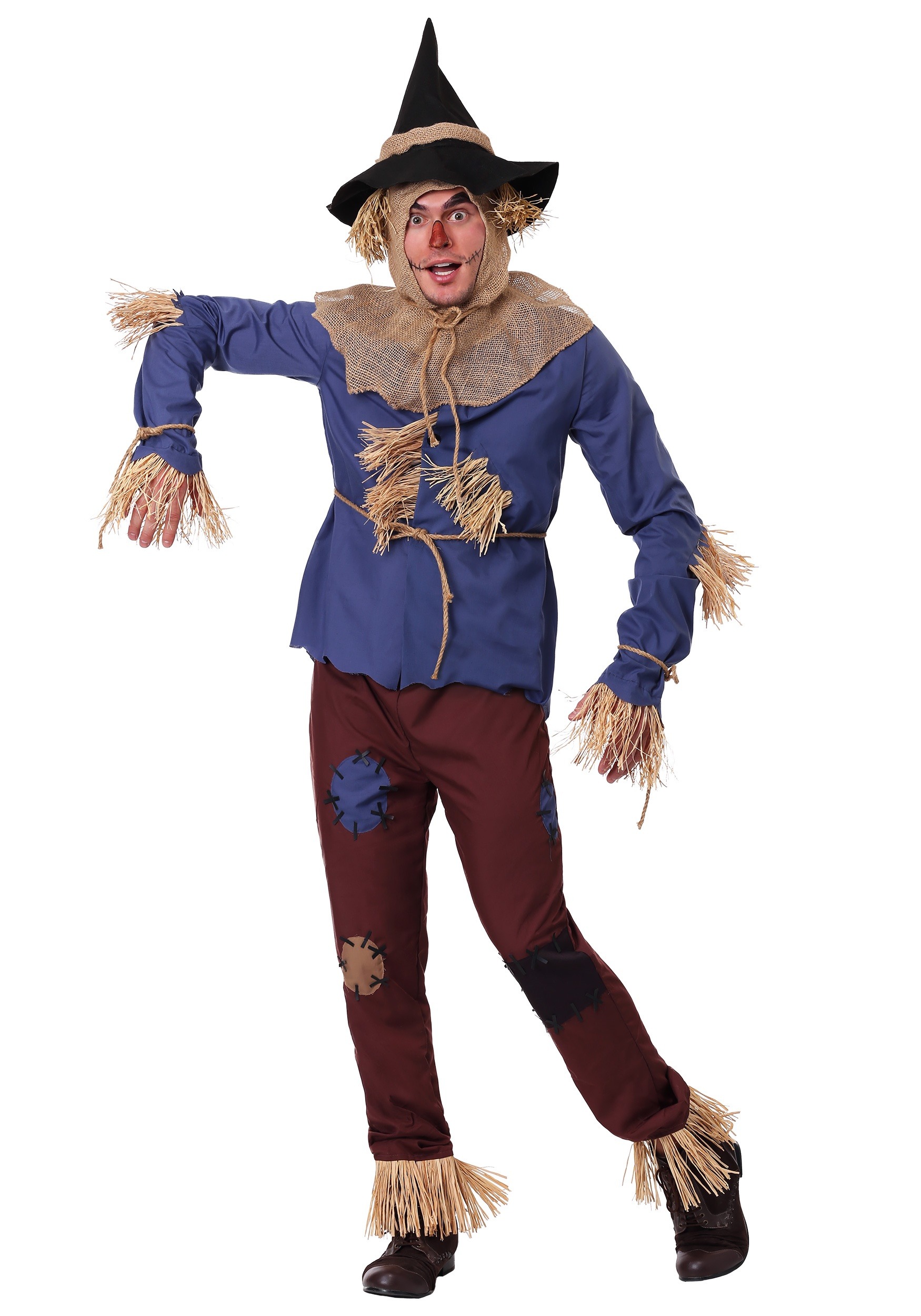 HalloweenCostumes.com FUN6927AD-S FUN Costumes Patchwork Scarecrow Costume for Adults Small