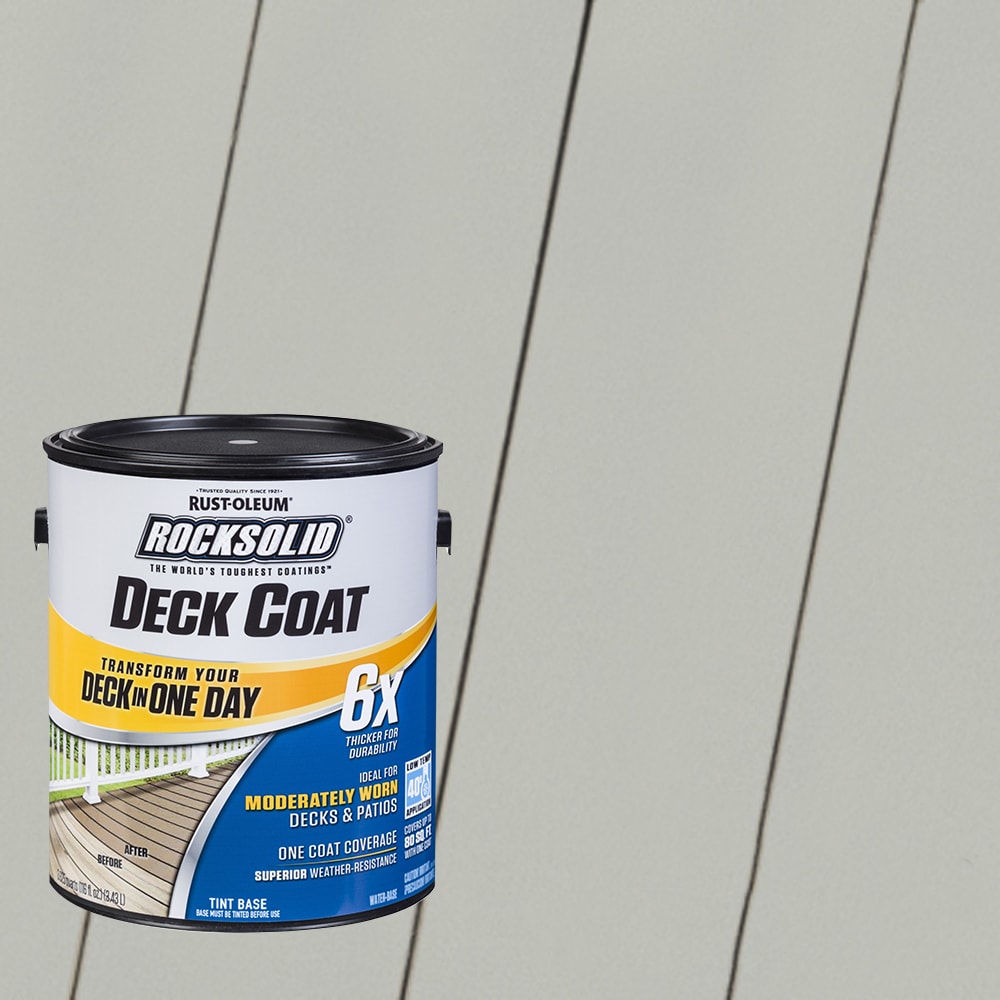 Rust-Oleum 319641T RockSolid 6X Deck Coat Pre-Tinted Juniper Solid Exterior Wood Stain and Sealer in One ( 1-gallon )