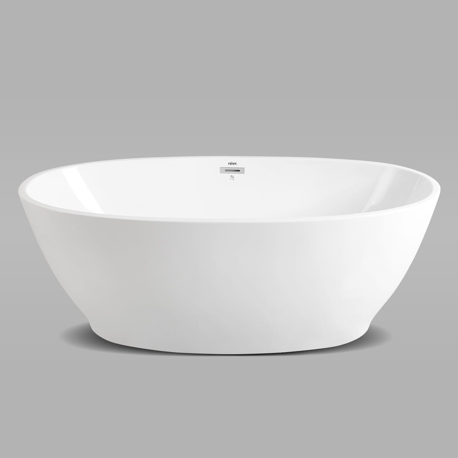 Koh Samui 65" Glossy White Acrylic Freestanding Bathtub
