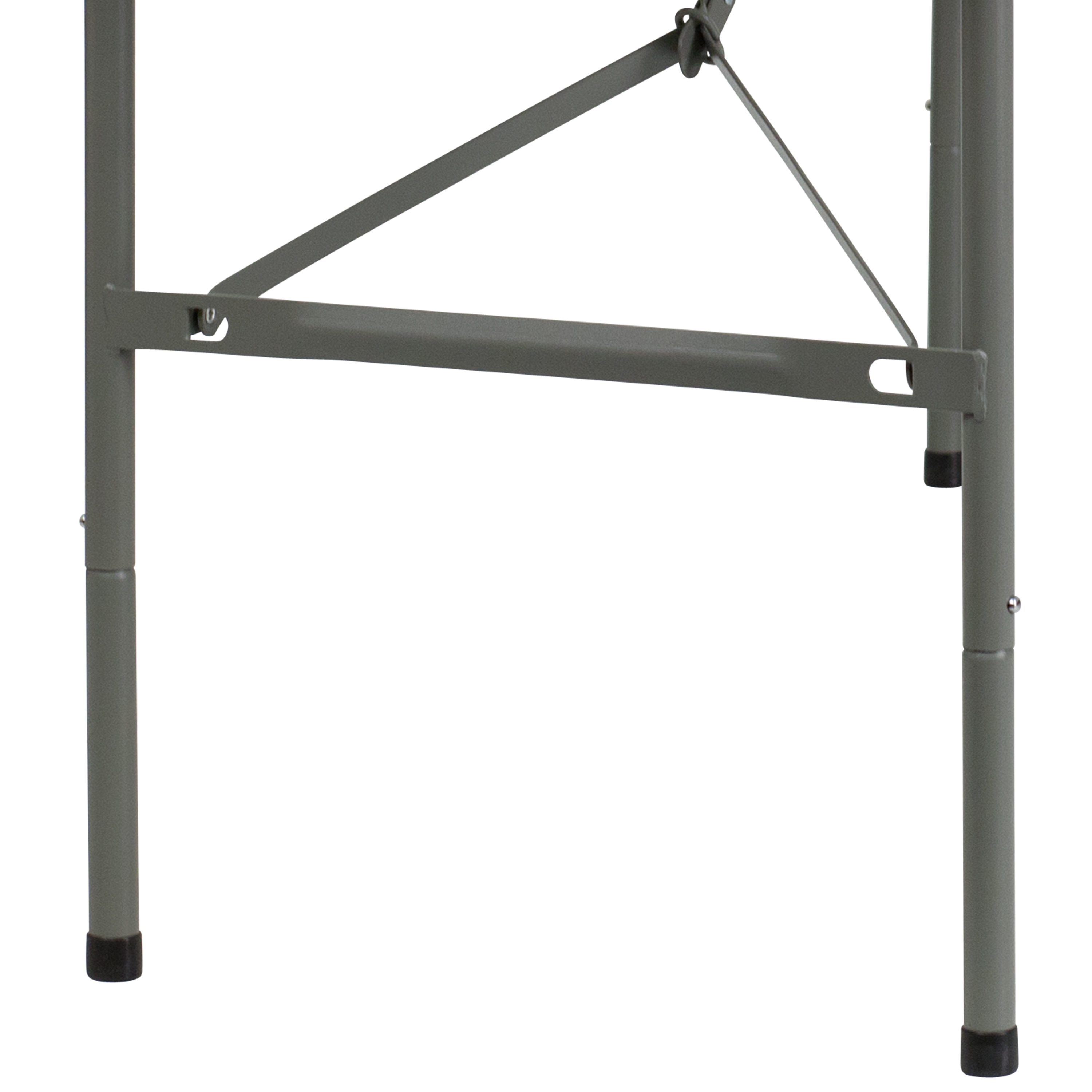 Gray Metal Rectangular Folding Table for Indoor/Outdoor Use