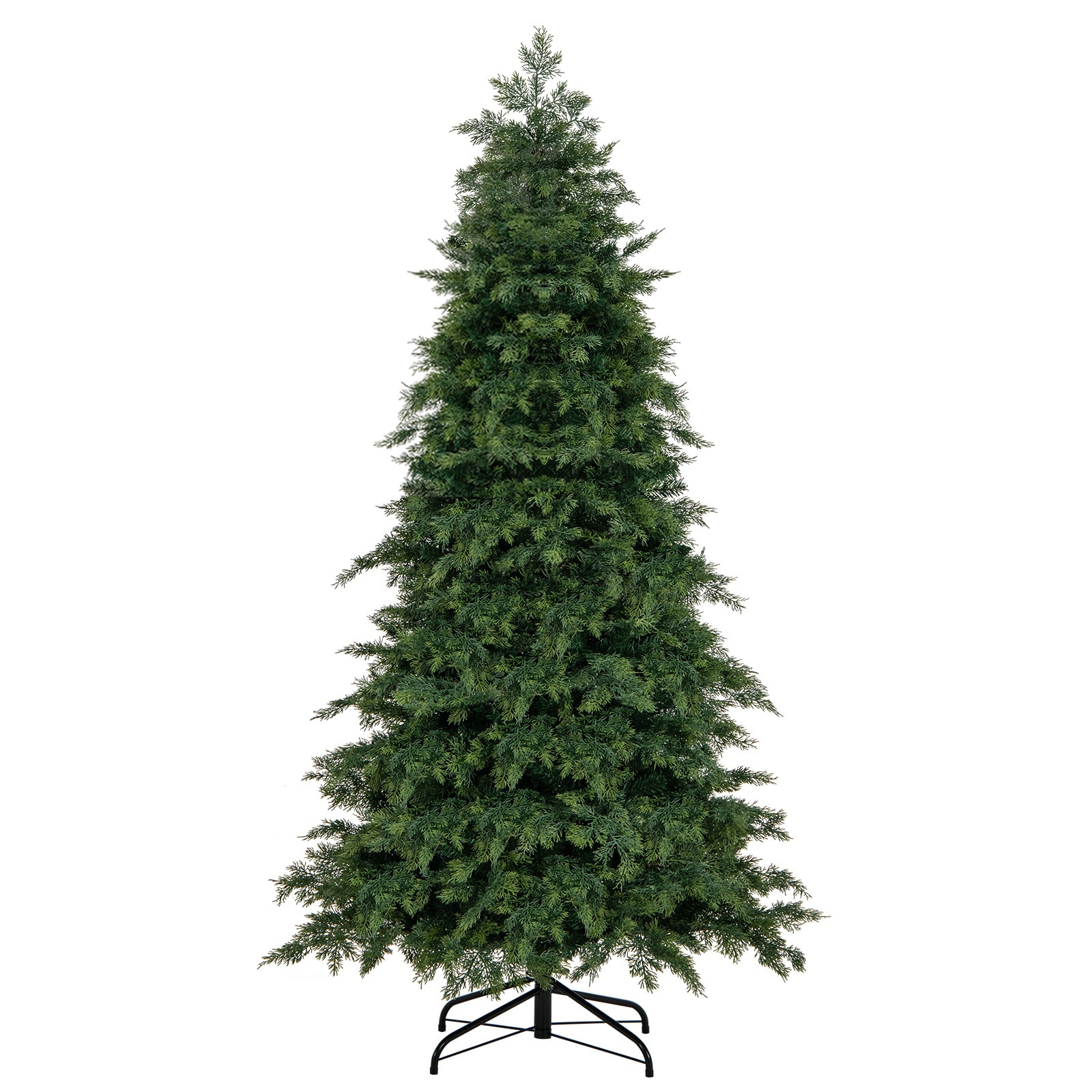 SUGIFT 6-ft Artificial Christmas Tree Green Hinged with 721 Lush Branch Tips Foldable Crossed Metal Base #ZMLW014SUGHY1630