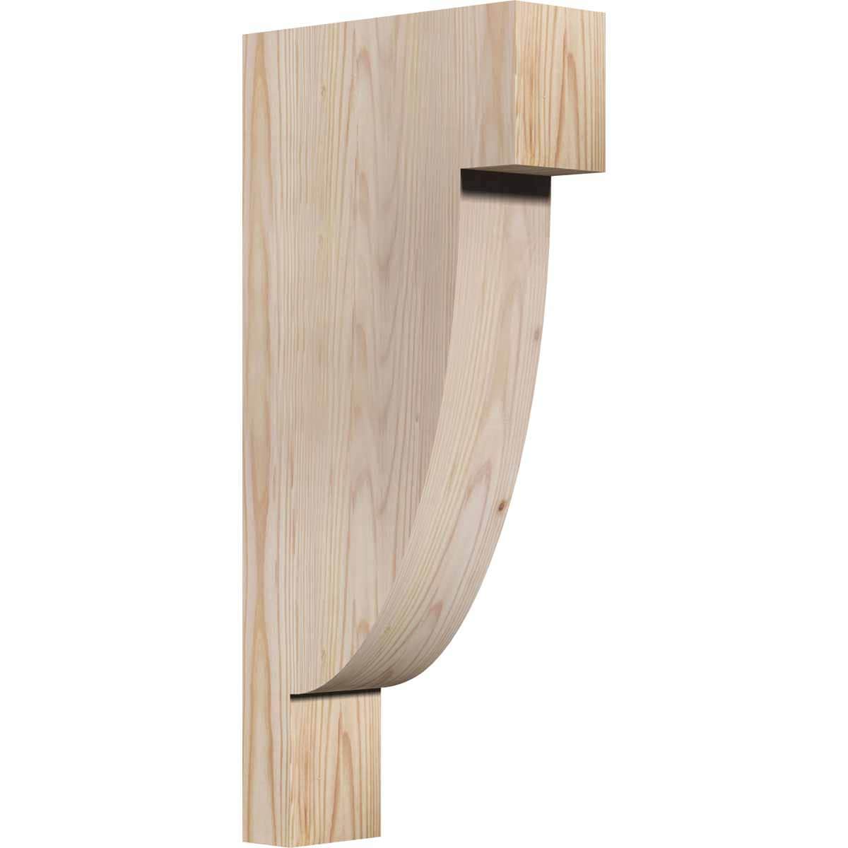 Ekena Millwork COR04X10X22ALP00SDF 3-1/2-in x 10-in x 22-in Alpine Unfinished Douglas fir Wood Paintable/Stainable Corbel