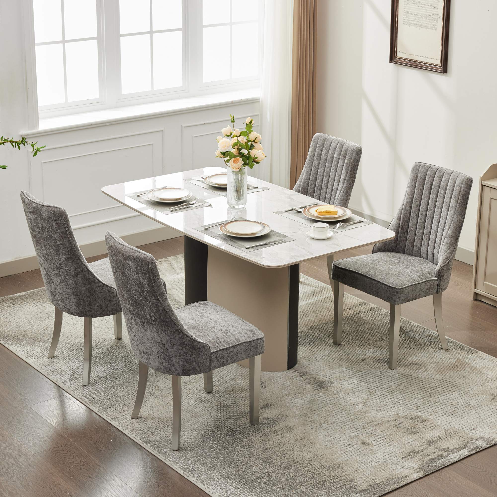 Vynxaria LEXY0119-DJCY-2LGR Dining-Chairs - View #5