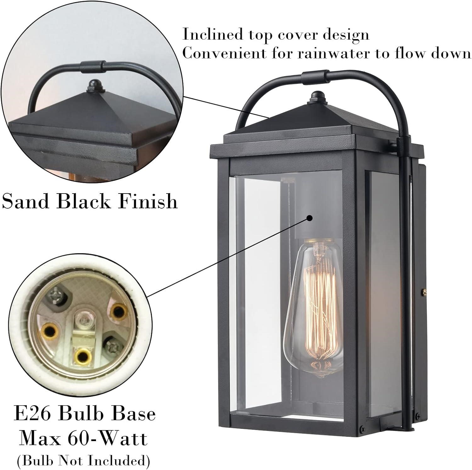 Claxy TY-T3268BU-BK Outdoor-Wall-Lighting - View #2