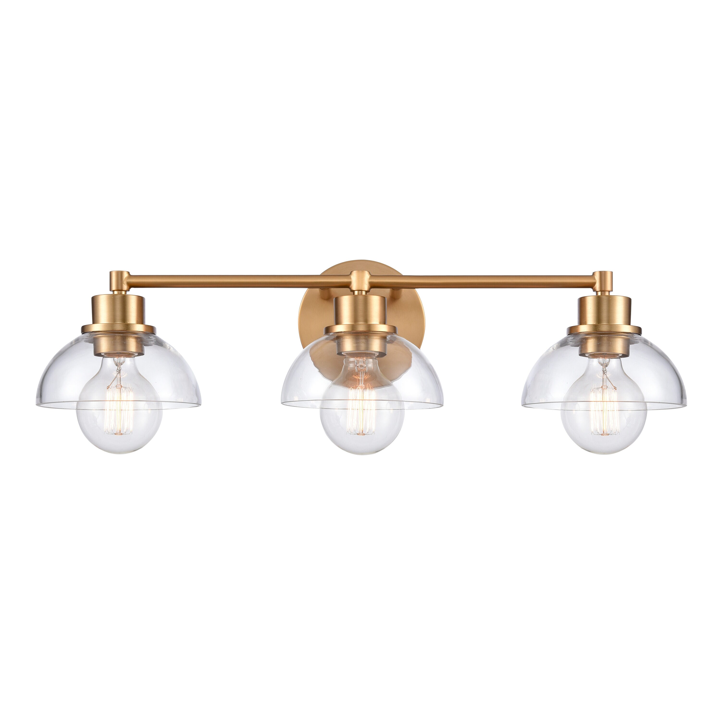 Spruce 24-in 3-Light Brushed Gold Transitional Vanity Light | - Westmore by ELK Lighting LW-202302010257