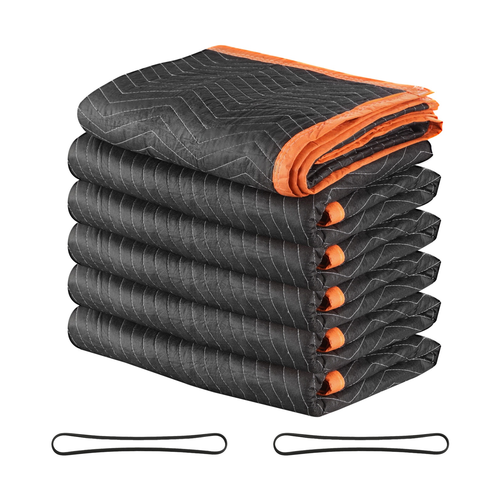 GIVIMO 6-Pack 80 x 72-in Heavy-Duty Moving Blankets with Cotton Filling and Reinforced Stitched Edges #LW047GIVSS927-1