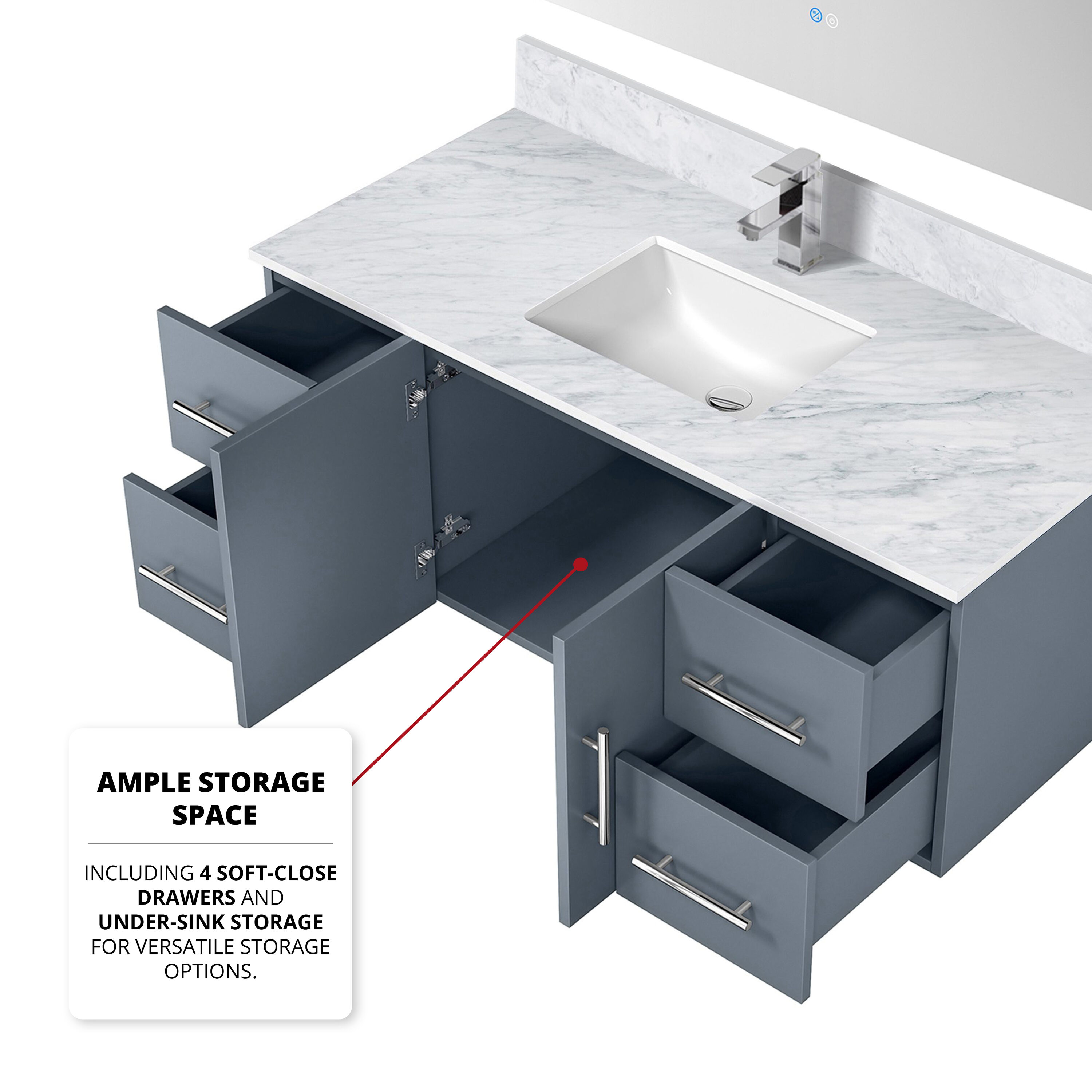 Lexora LG192248DBDSLM48 Bath-Vanity-Combo - View #8