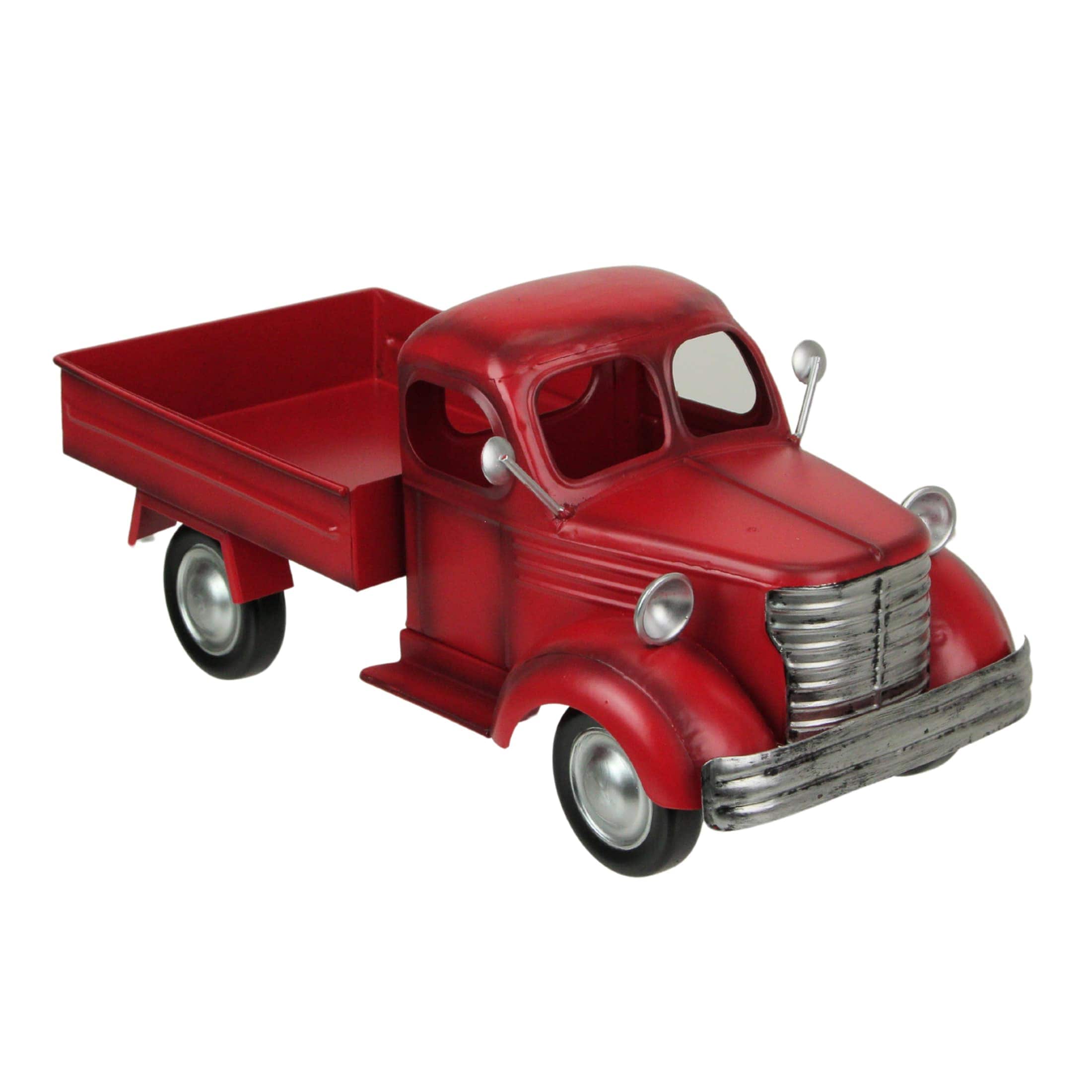 Zeckos ZKO-99367-RD Vintage Red Truck Metal Planter - Nostalgic Decor for Indoors and Outdoors