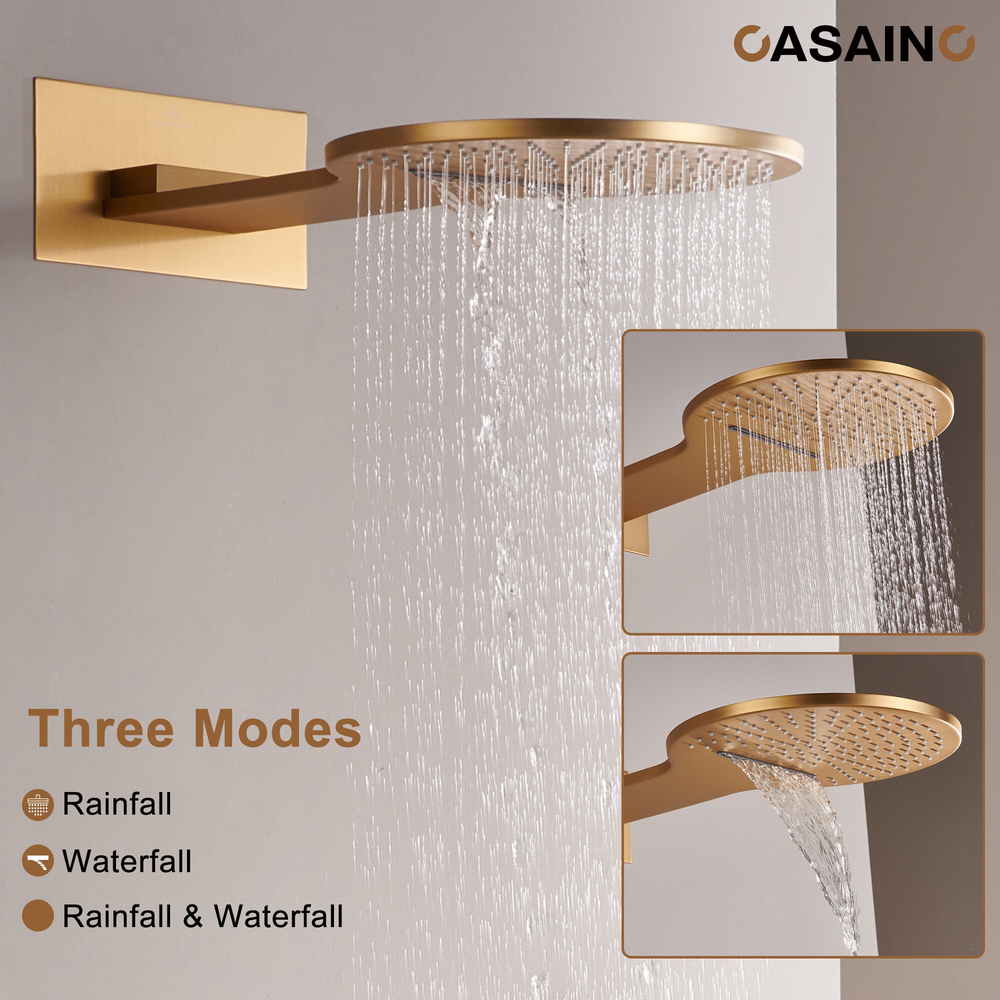 CASAINC CS6220-22BG Showerhead-Bar-Panels - View #5