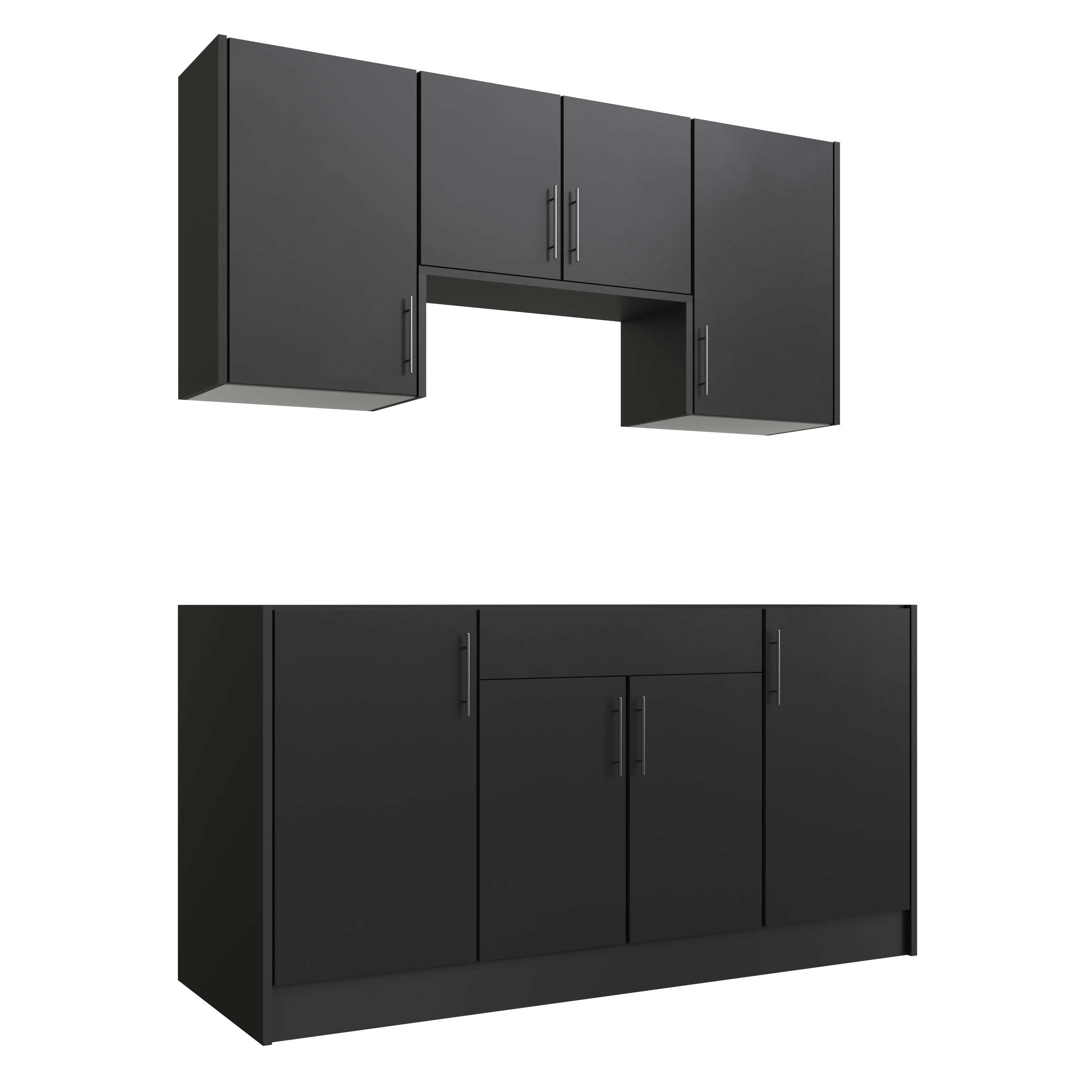 WeatherStrong WSE66WMK-MPB Miami 6 -Piece 67.25-in W x 25-in D x 84-in H Modular Outdoor Kitchen Set