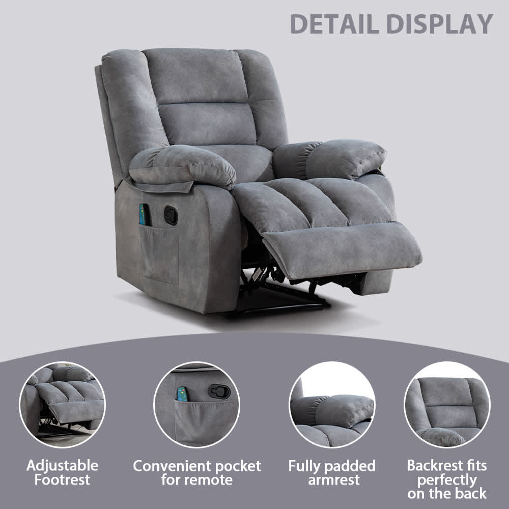 Bestier USLOW-L502637E-LGRY recliners - View #3