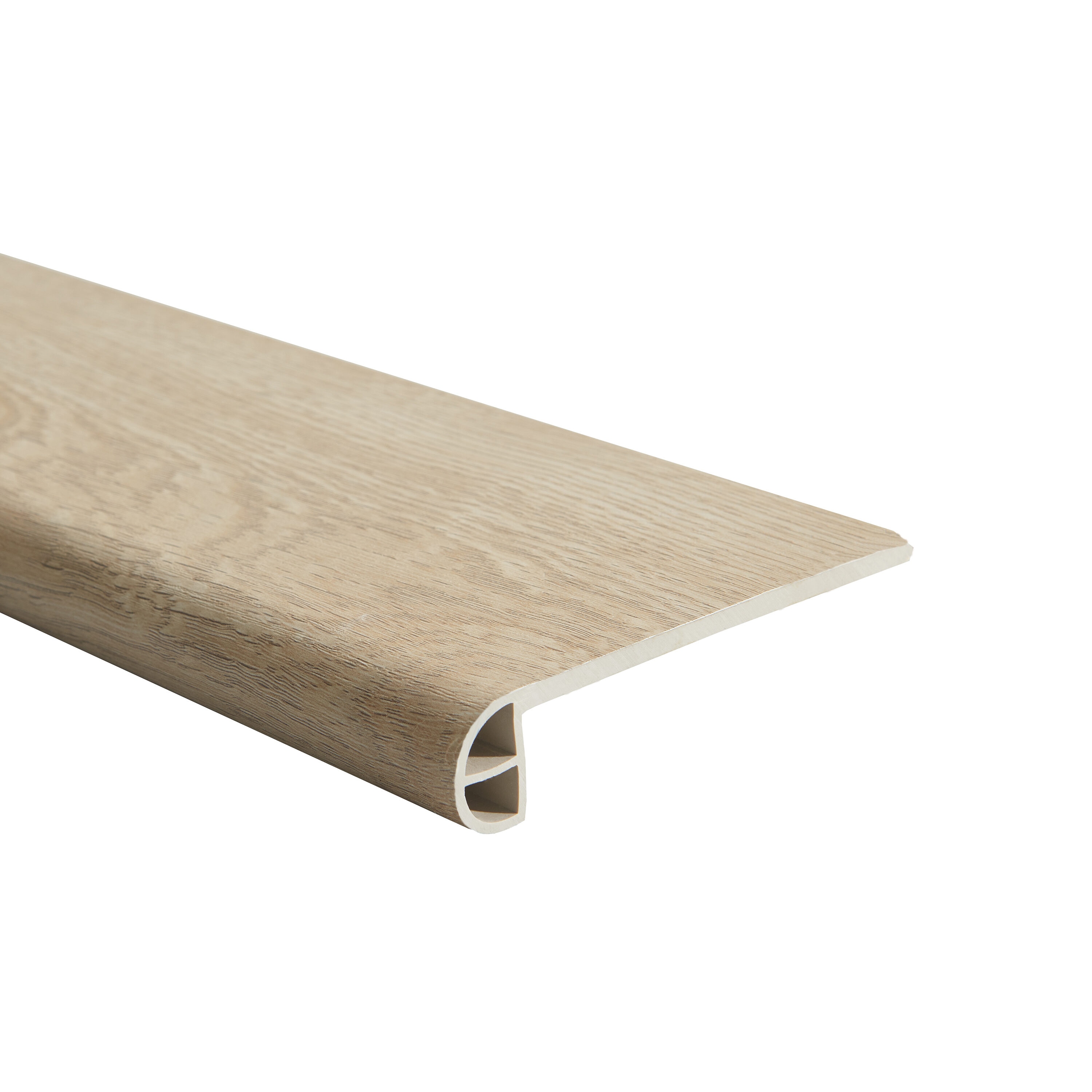 Villa Barcelona LOWMLCL059-FSN Rigid Core 4.527-Inches x 94.48-Inches x 0.944-Inches Vallarta Prefinished Vinyl European white oak Flush Stair Nosing