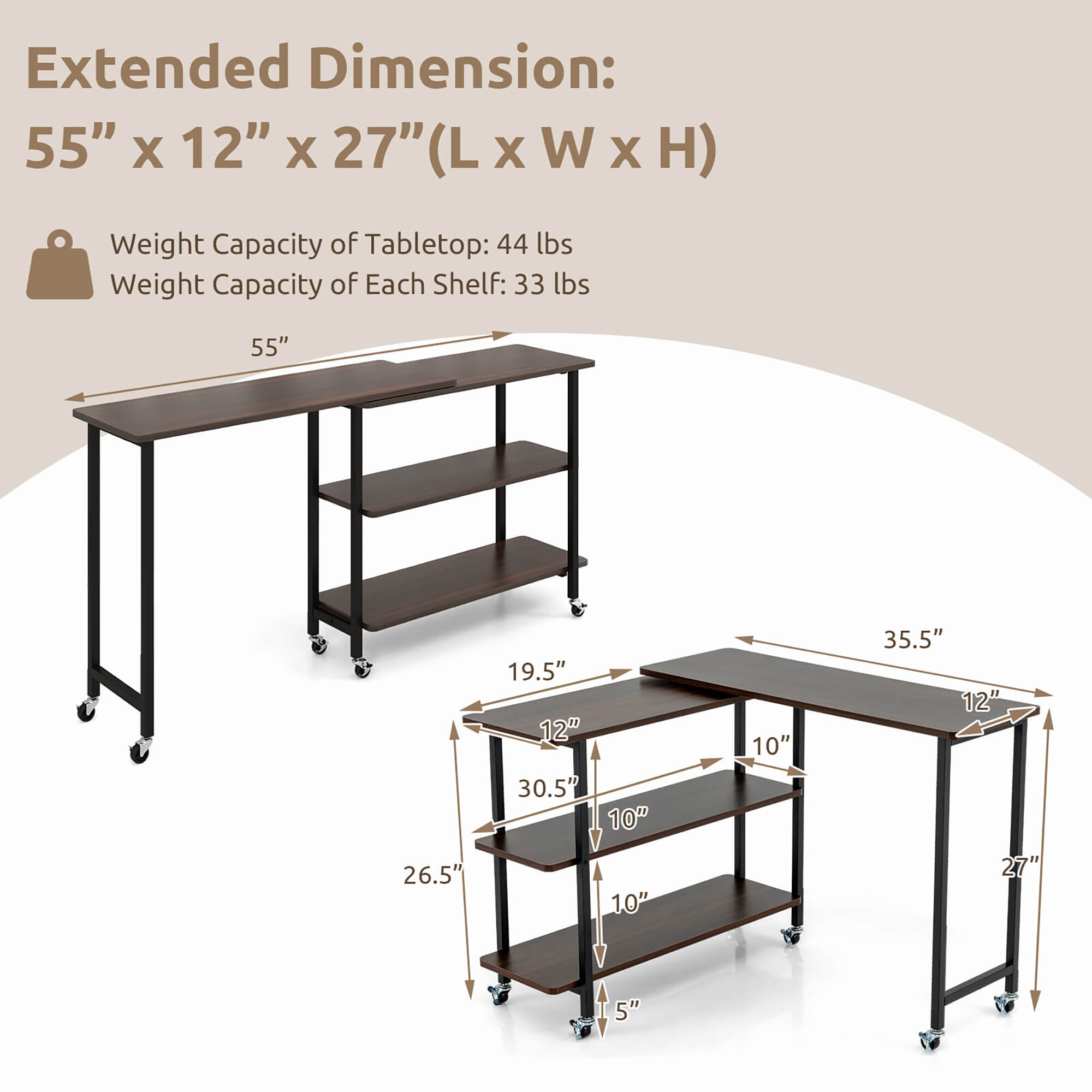 Costway HCST03097 End-Tables - View #2