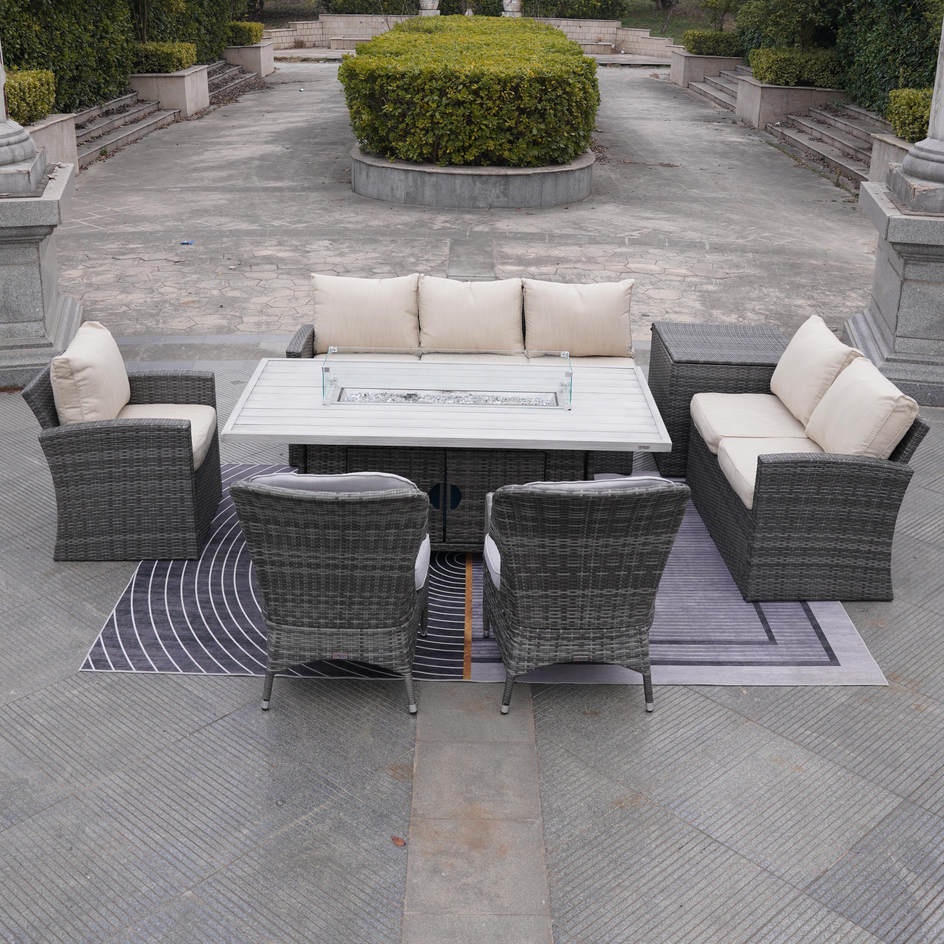 Direct Wicker DWG-1403B06RA009-G Patio-Dining-Sets - View #12