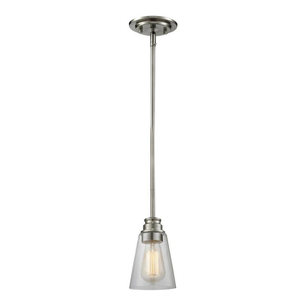 Z-Lite 428MP-BN Annora Brushed nickel Modern/contemporary Clear glass Bell Mini Hanging Pendant light