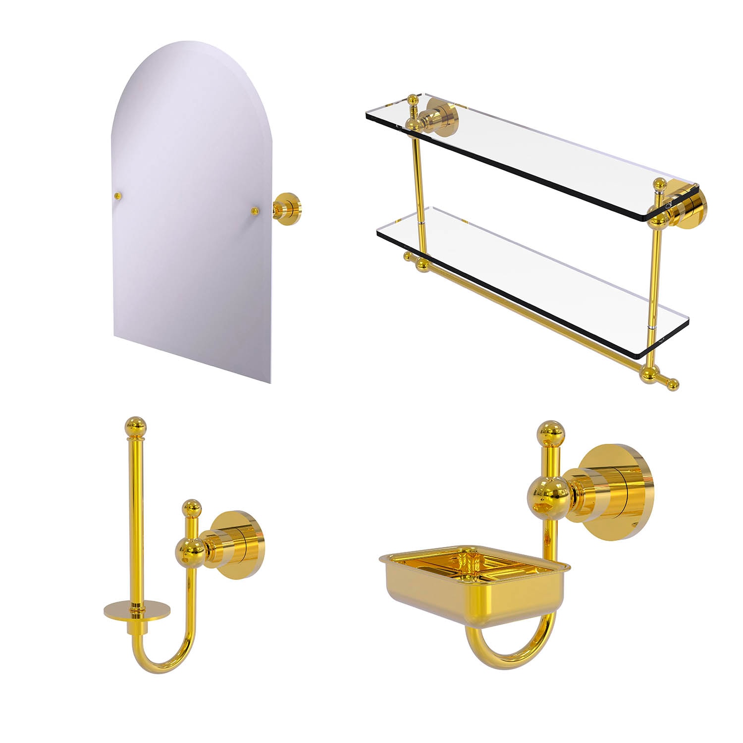 Allied Brass AP-2TB/22-PB Bathroom-Shelves - View #3