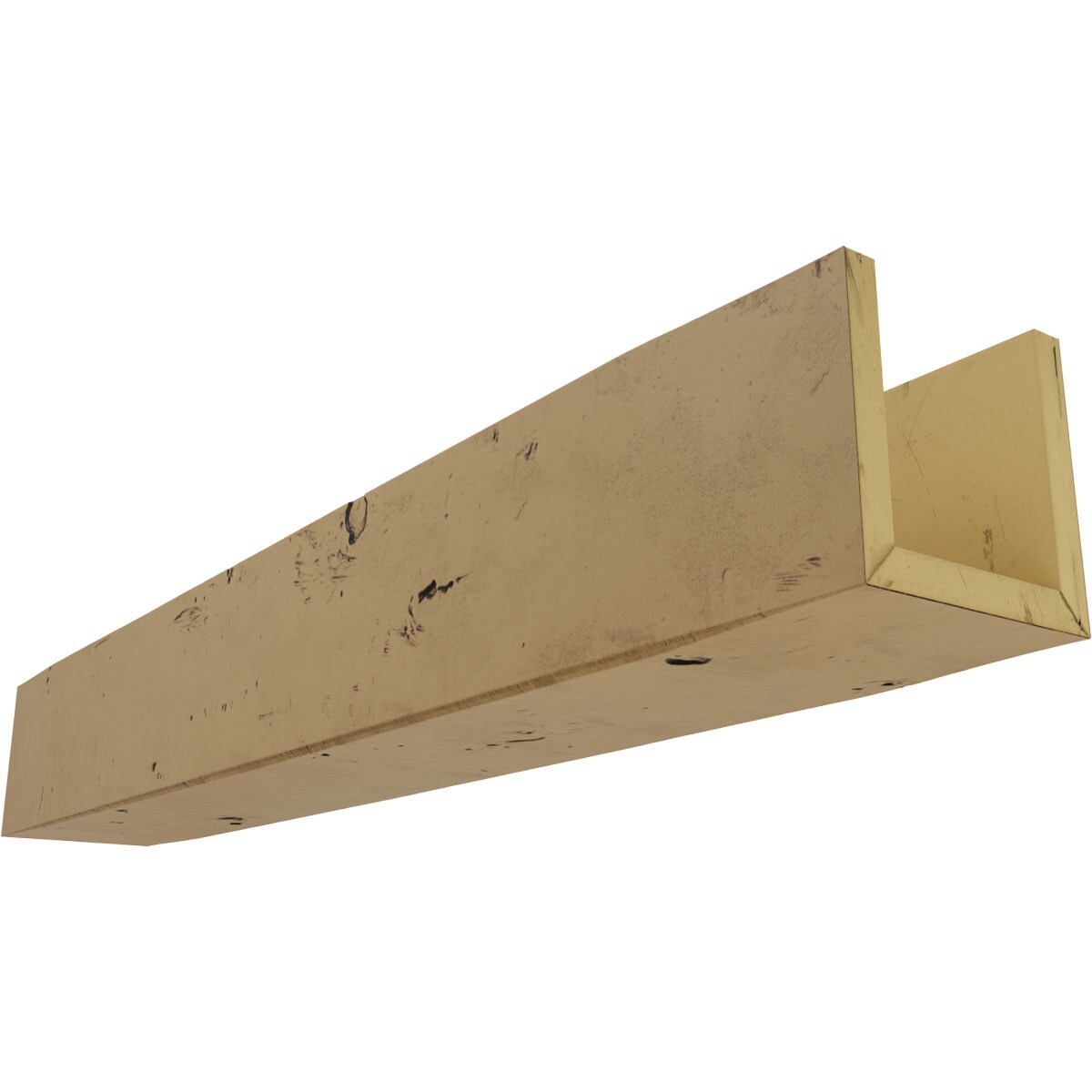 Ekena Millwork BMKP3C0100X080X144NG Knotty Pine 1-in x 10-in x 144-in Natural Golden Oak Finished Polyurethane U-Shaped Decorative Beam