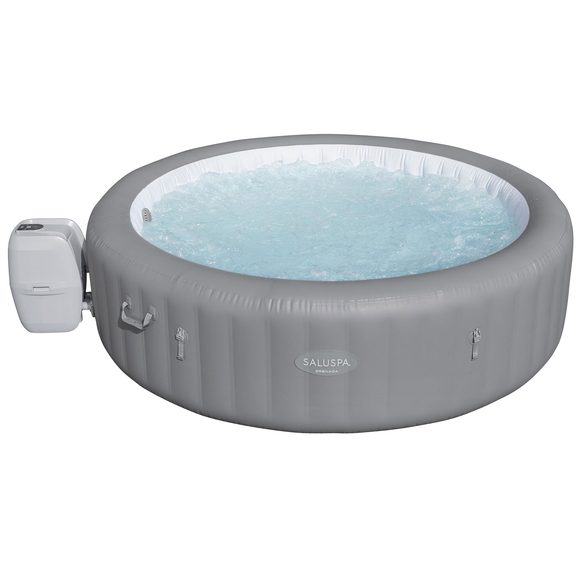 Bestway 92.91-in x 27.95-in 8-Person Inflatable Round Hot Tub in