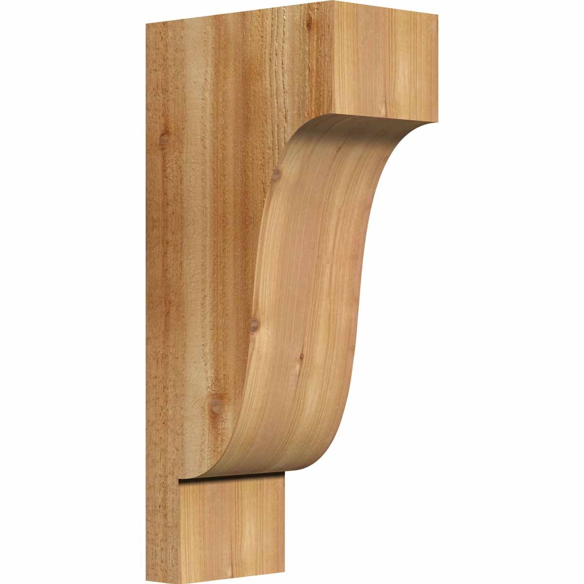 Ekena Millwork COR06X10X22NEW00RWR 6-in x 10-in x 22-in Newport Unfinished Western red cedar Wood Paintable/Stainable Corbel