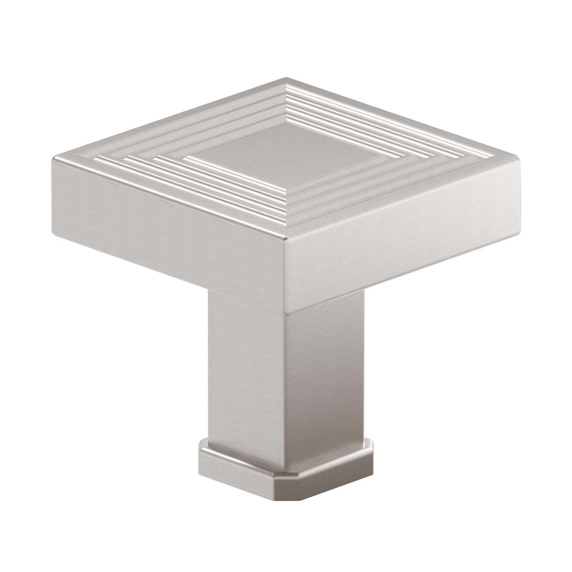 Richelieu BP87883535195 Como 1-3/8-in Brushed Nickel Square Transitional Cabinet Knob