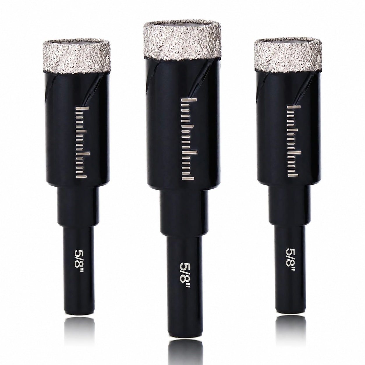 SenQWFa  3 Packs Dry Diamond Drill Bits Set 5 slash 8 in 16mm Vacuum Brazed Diamond opening Saws for Granite Tile Ceramic Marble Stone Glass and