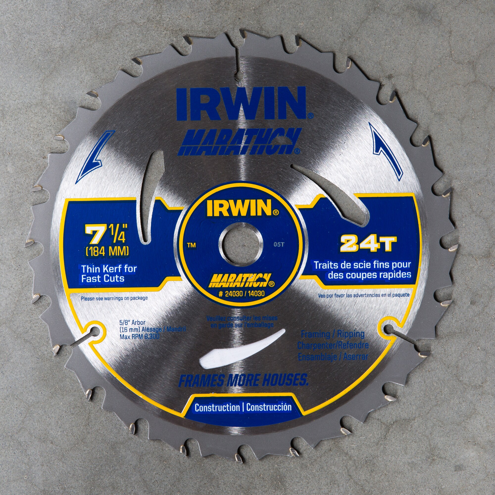 IRWIN 7-1/4-in 24-Tooth Rough Finish Carbide Circular Saw