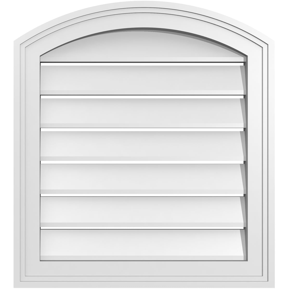 Ekena Millwork GVPAR20X2202SF 20-Inches x 22-Inches Off-white Round top PVC Gable Louver Vent