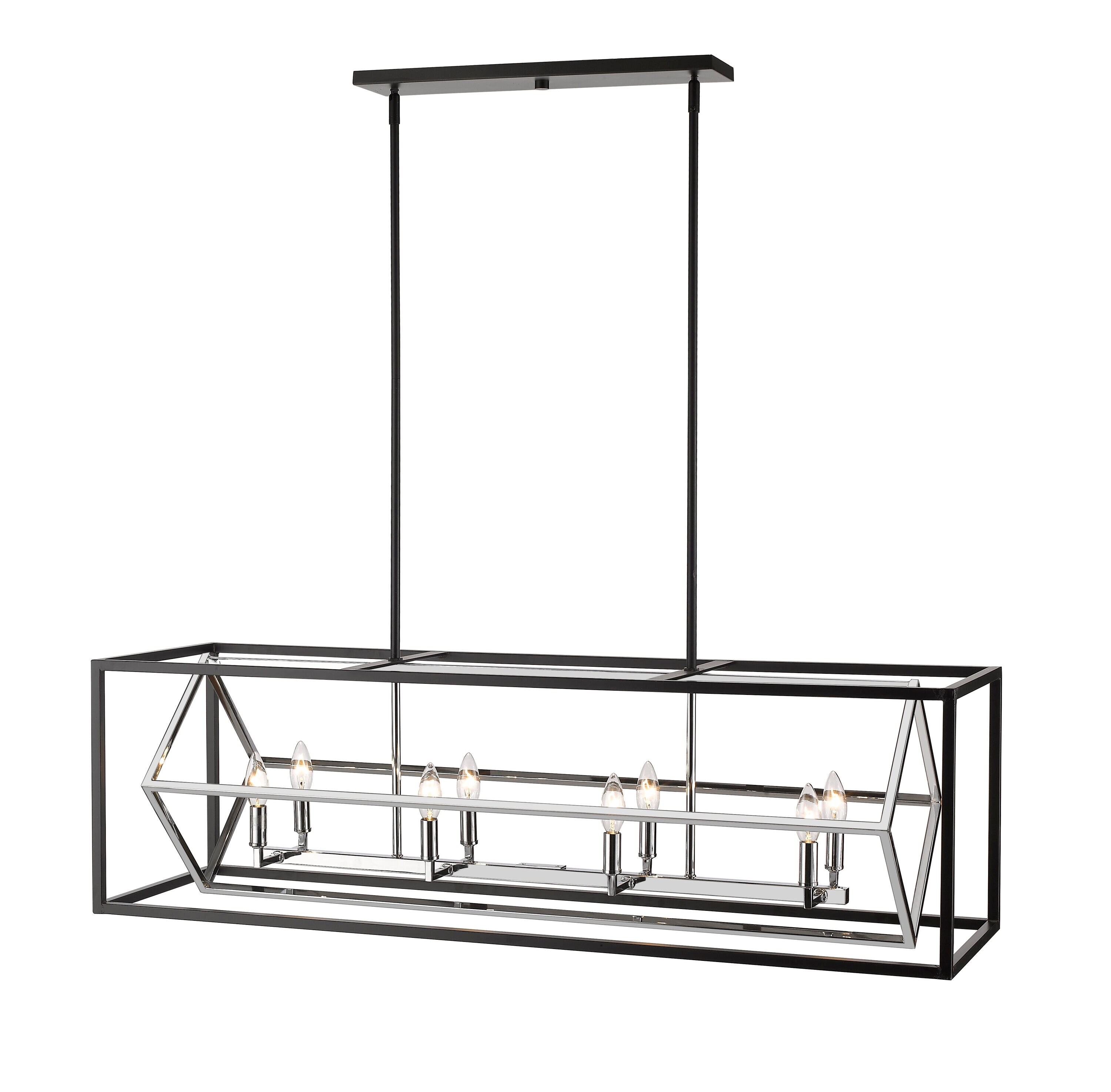 Z-Lite 457-8L-CH-MB Pool-Table-Lighting - View #3