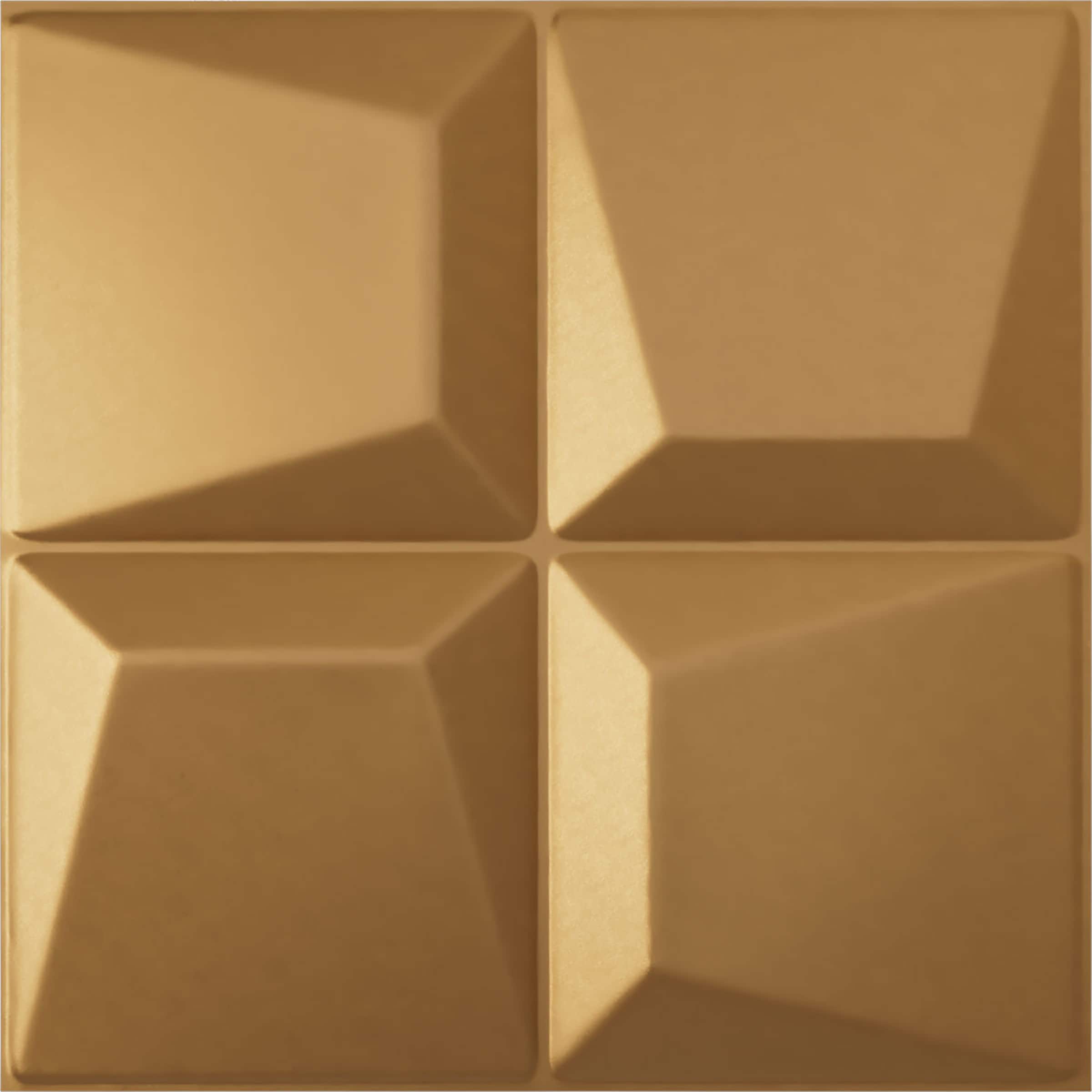 Ekena Millwork WP20X20TEBGL 19-5/8-in x 19-5/8-in Embossed Paintable/Stainable Gold PVC Wall Panel (