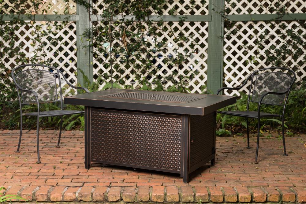 Weyland 50" Bronze Aluminum Gas Fire Pit Table