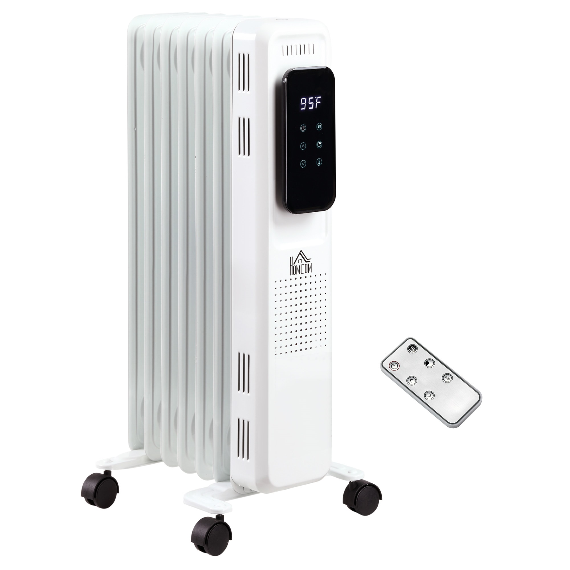 BABOOM BOM-P156087-OR Up to 1500-Watt Fan Tower Indoor Electric Space Heater with Remote Included