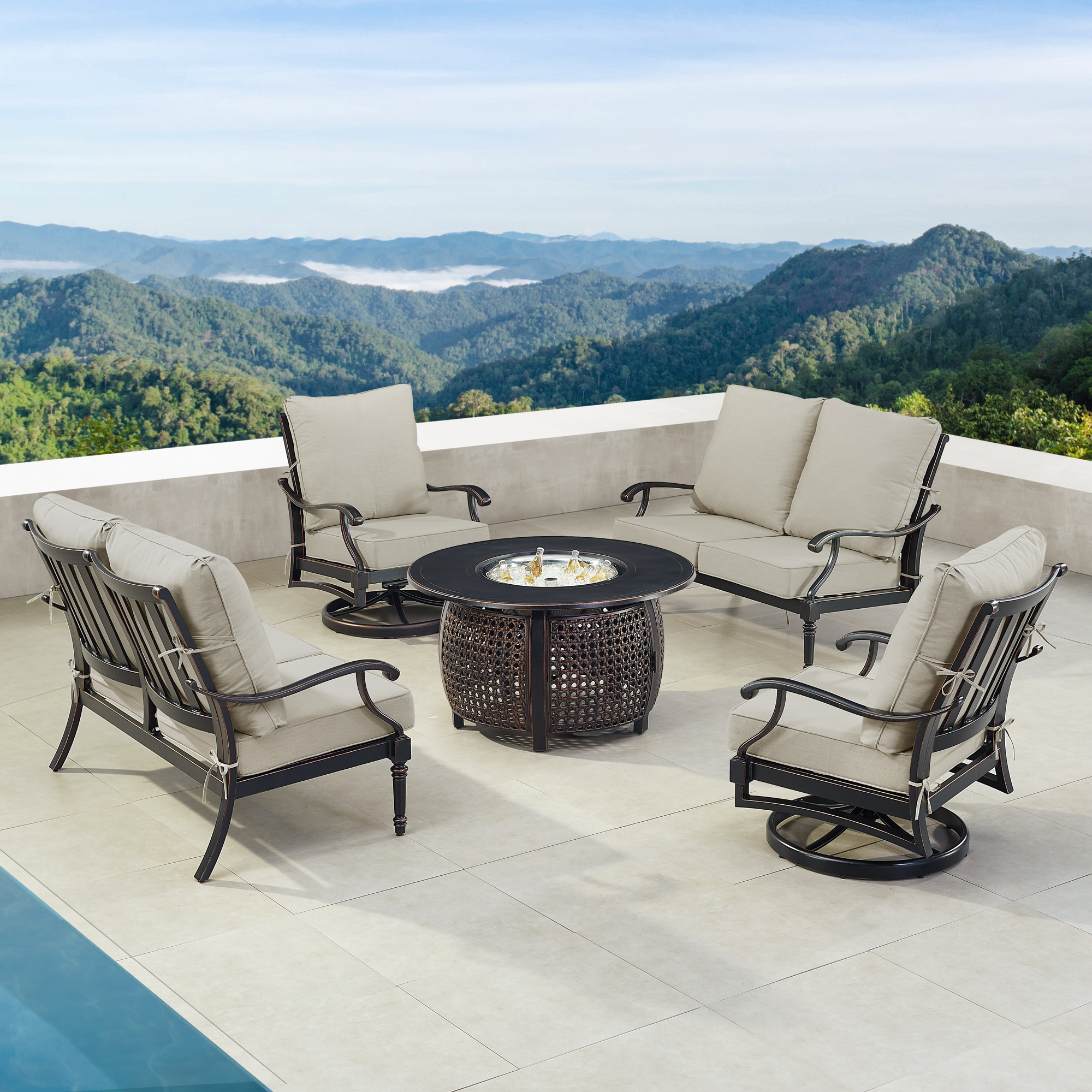 Oakland Living SHACO2LS2CHCLIFFLGCU Patio-Conversation-Sets - View #3