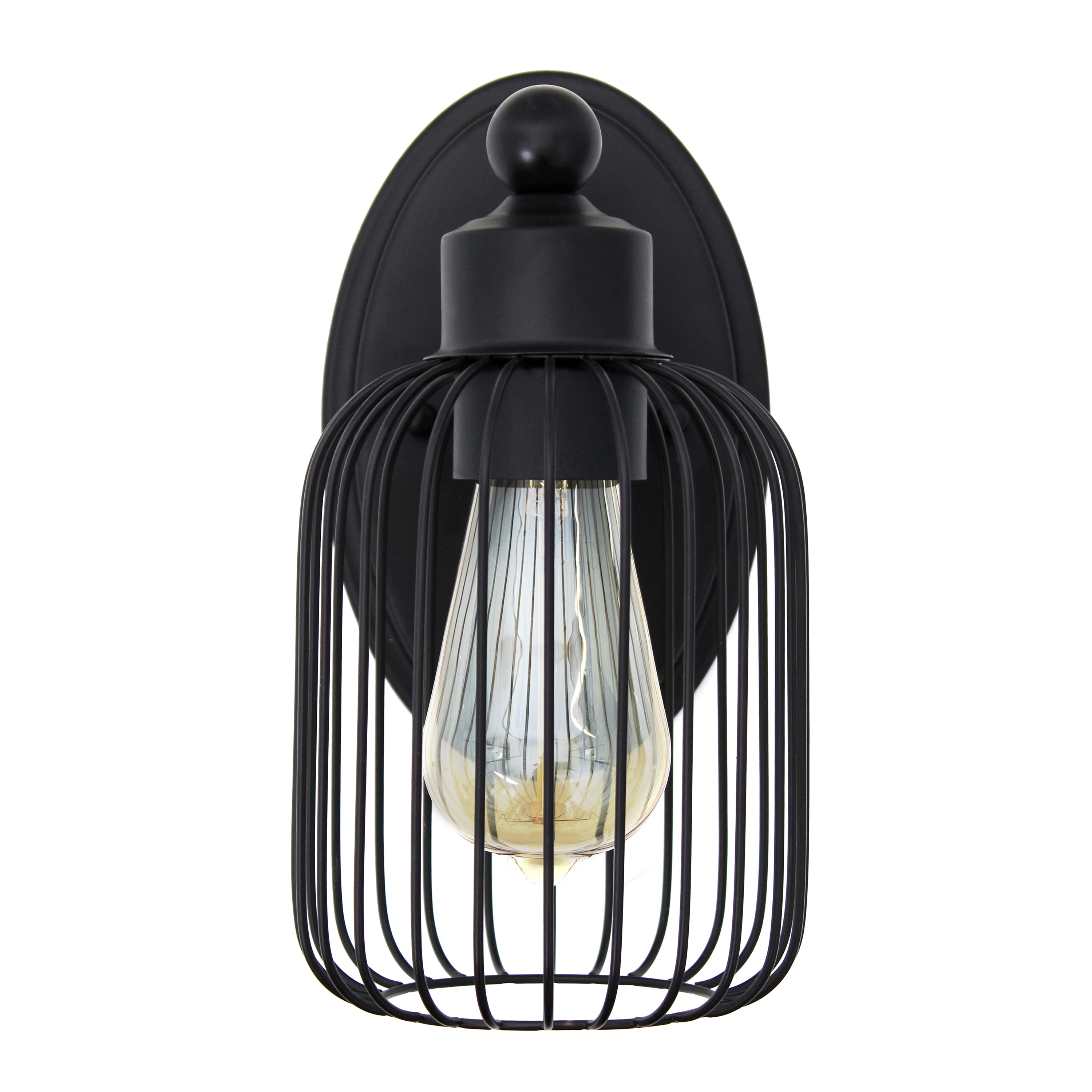 Lalia Home LHW-2001-BK Ironhouse 6.5-in W 1 -Light Multiple finishes Black Industrial Wall Sconce