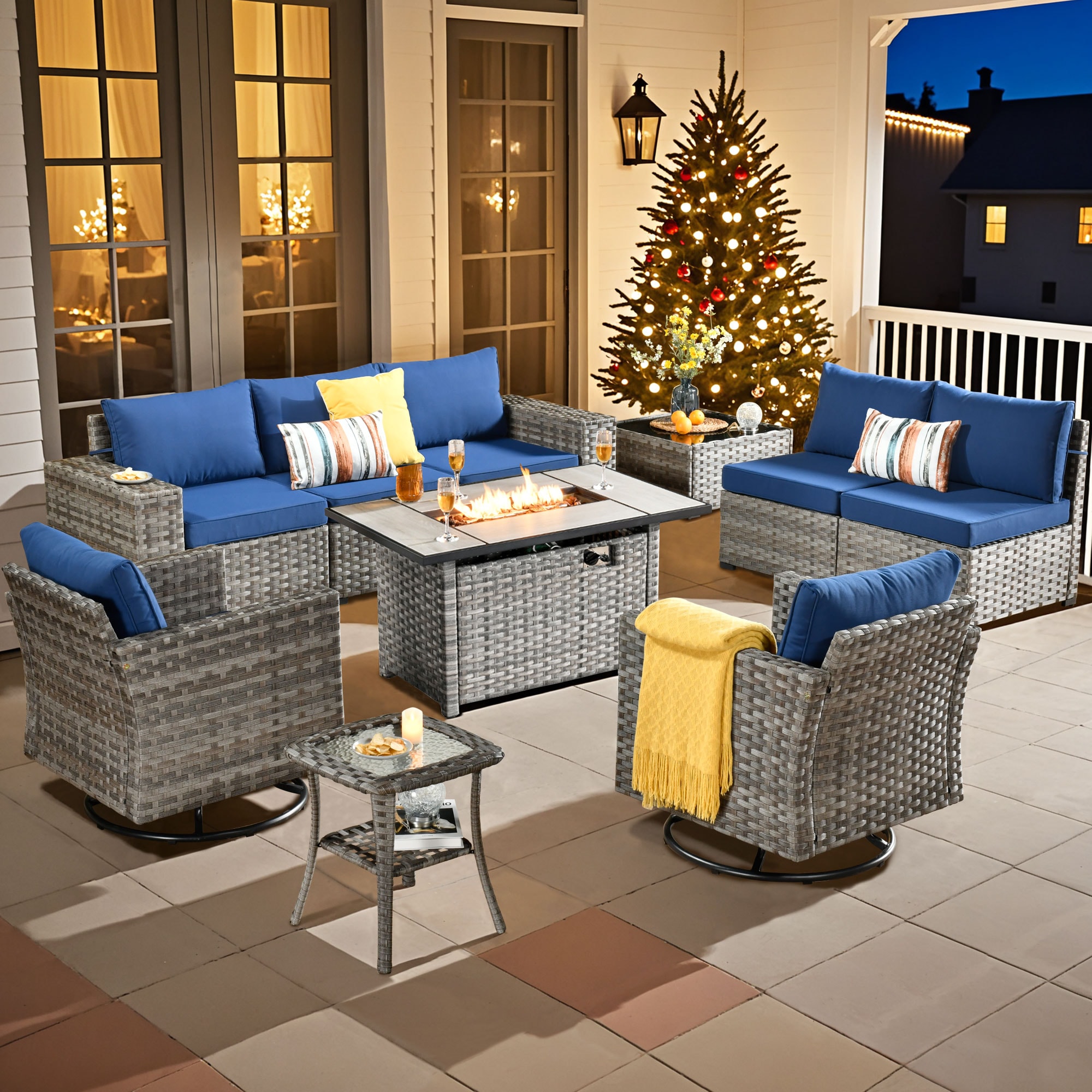 Pouuin SRFPYZBBR7-10 Patio-Conversation-Sets - View #10
