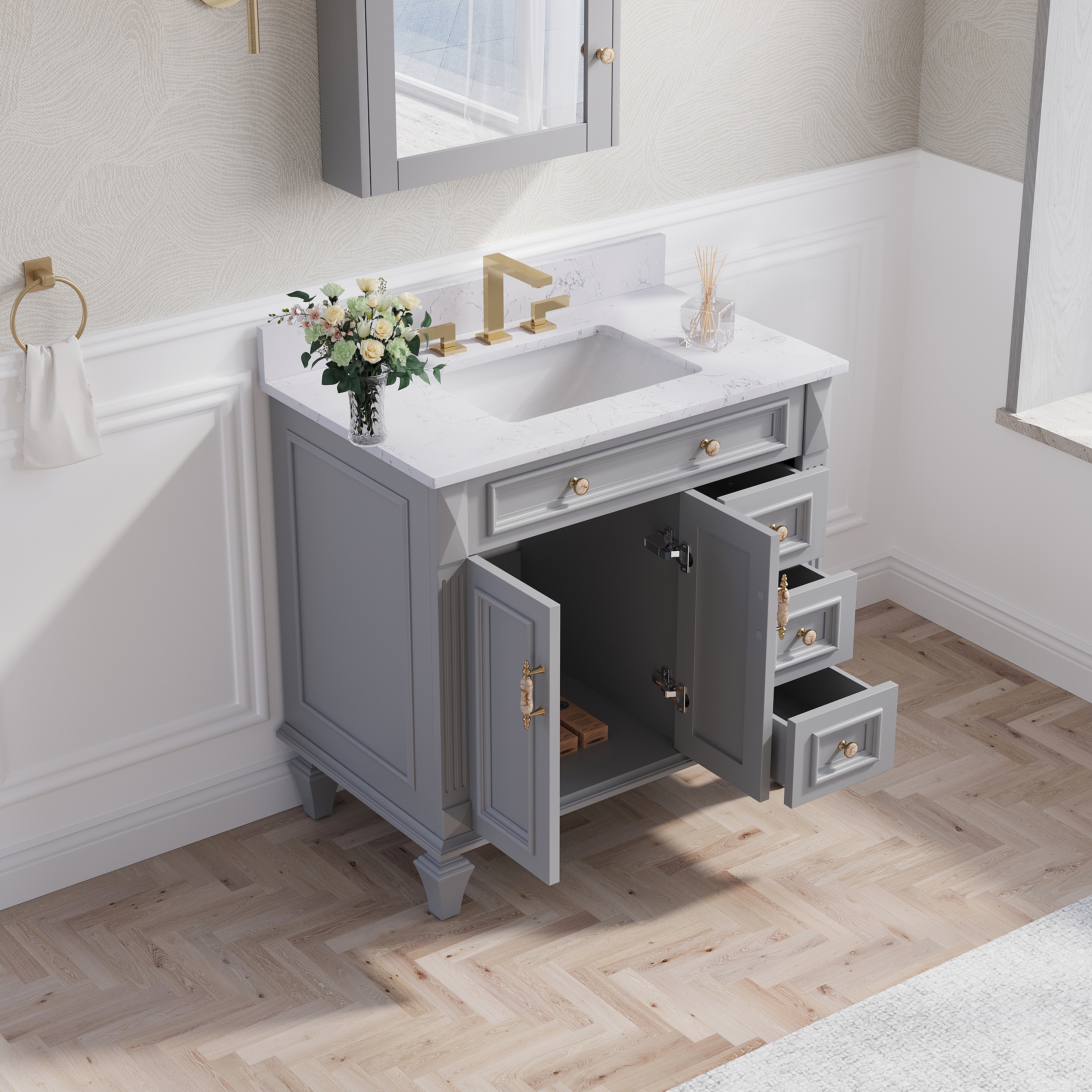 Forclover MF01-36TG Bath-Vanity-Combo - View #9