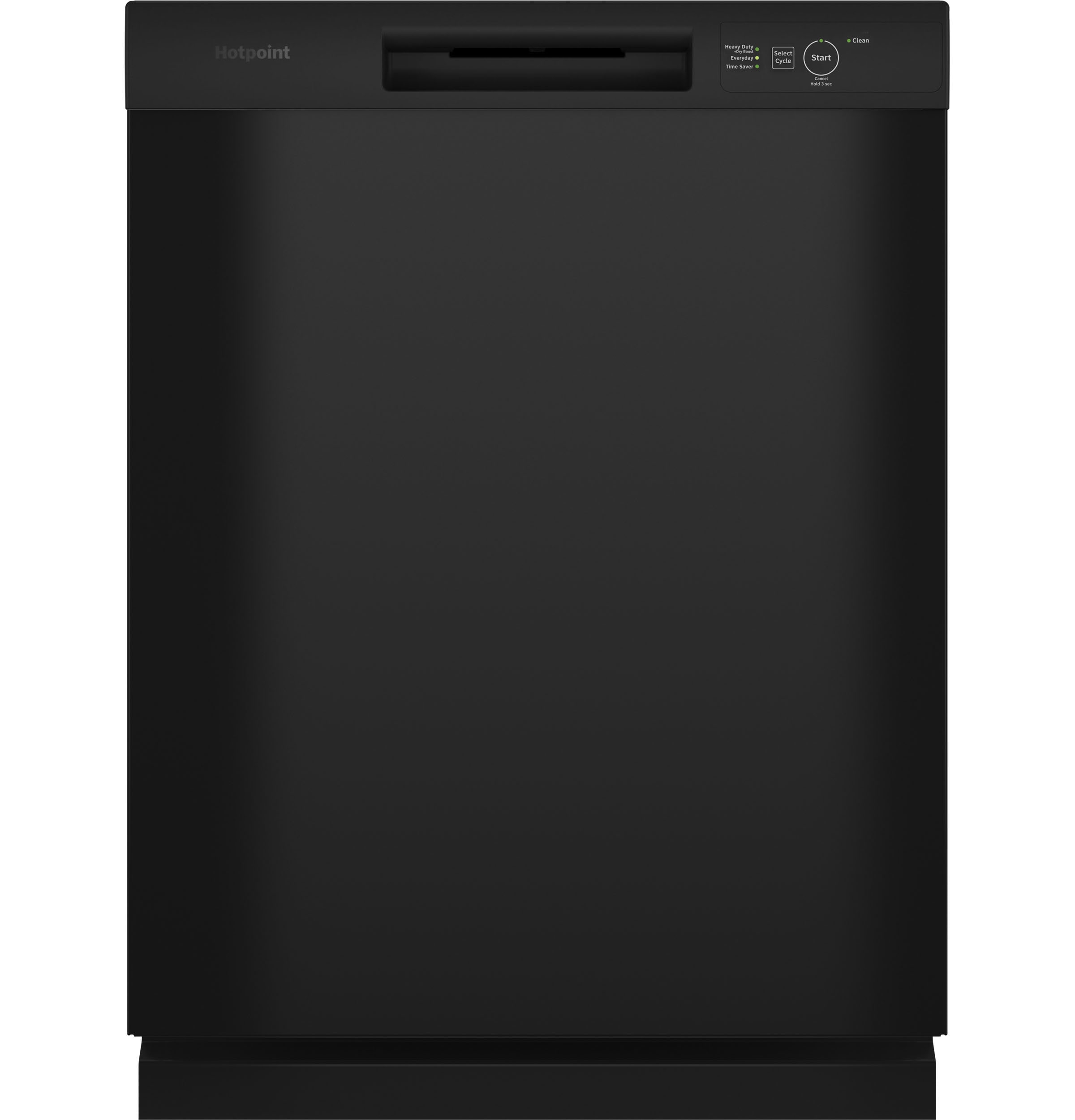 Hotpoint HDF330PGRBB 24-in Front Control Built-in Dishwasher ( Black ) , 60-Decibel Standard Sound Level