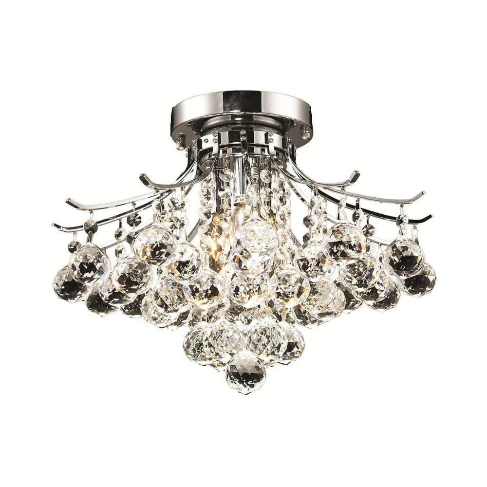 Elegant Lighting A-EL-V8000F16C/RC Toureg 3 - Light Chrome Steel Flush Mount Light