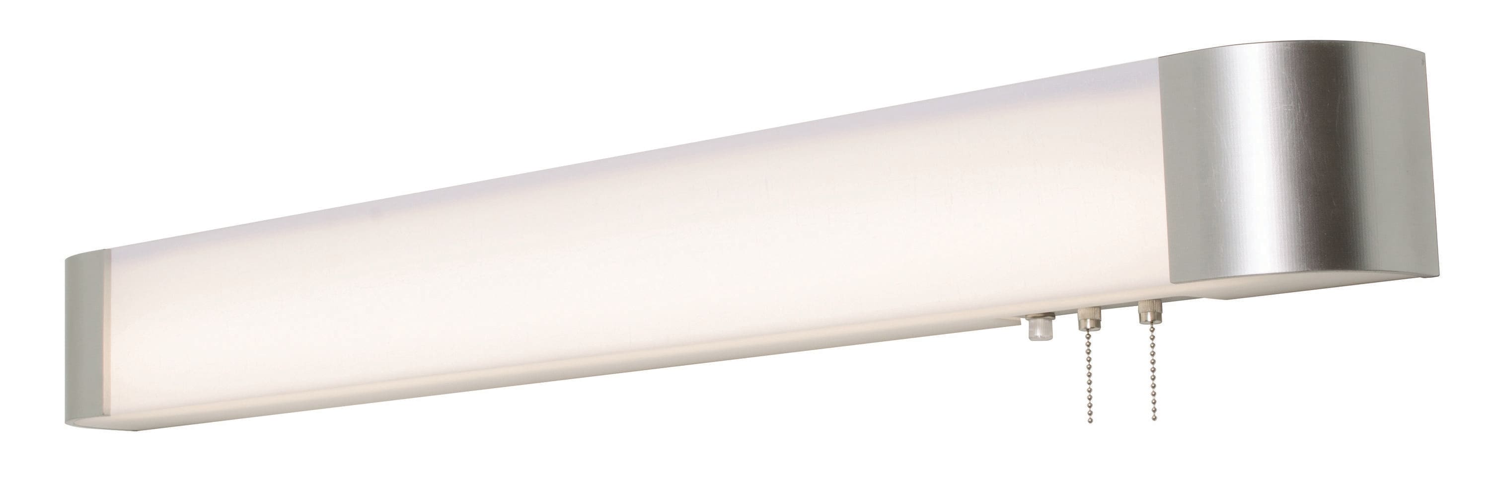 AFX ALNB5254L30ENSN Allen 52-in W 1 -Light Satin Nickel Transitional Integrated LED Wall Sconce