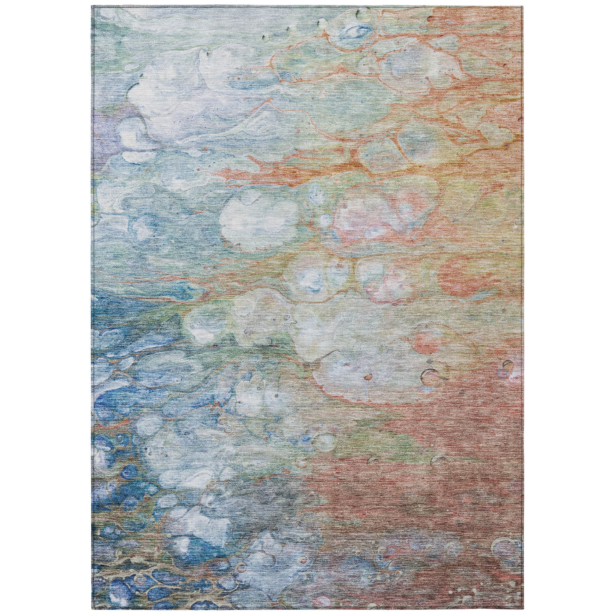 Addison Rugs ACN698CR9X12 Chantille ACN698CR 9 x 12 (ft) Polyester Coral Rectangular Indoor/Outdoor Geometric Machine washable Area rug
