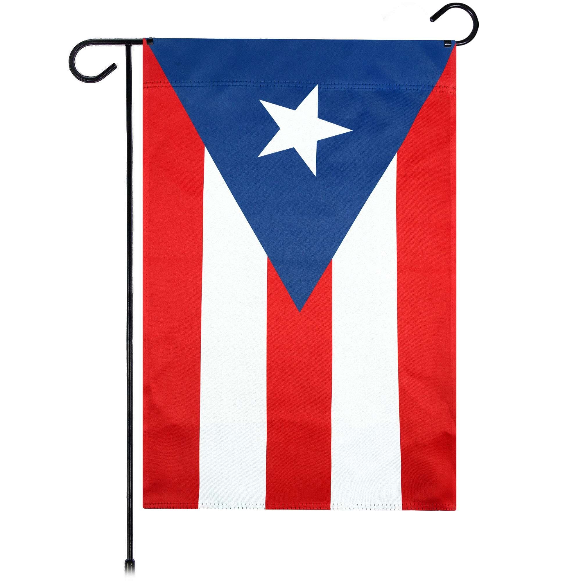 G128 12-in W x 18-in H Puerto Rico Double-Sided Garden Flag