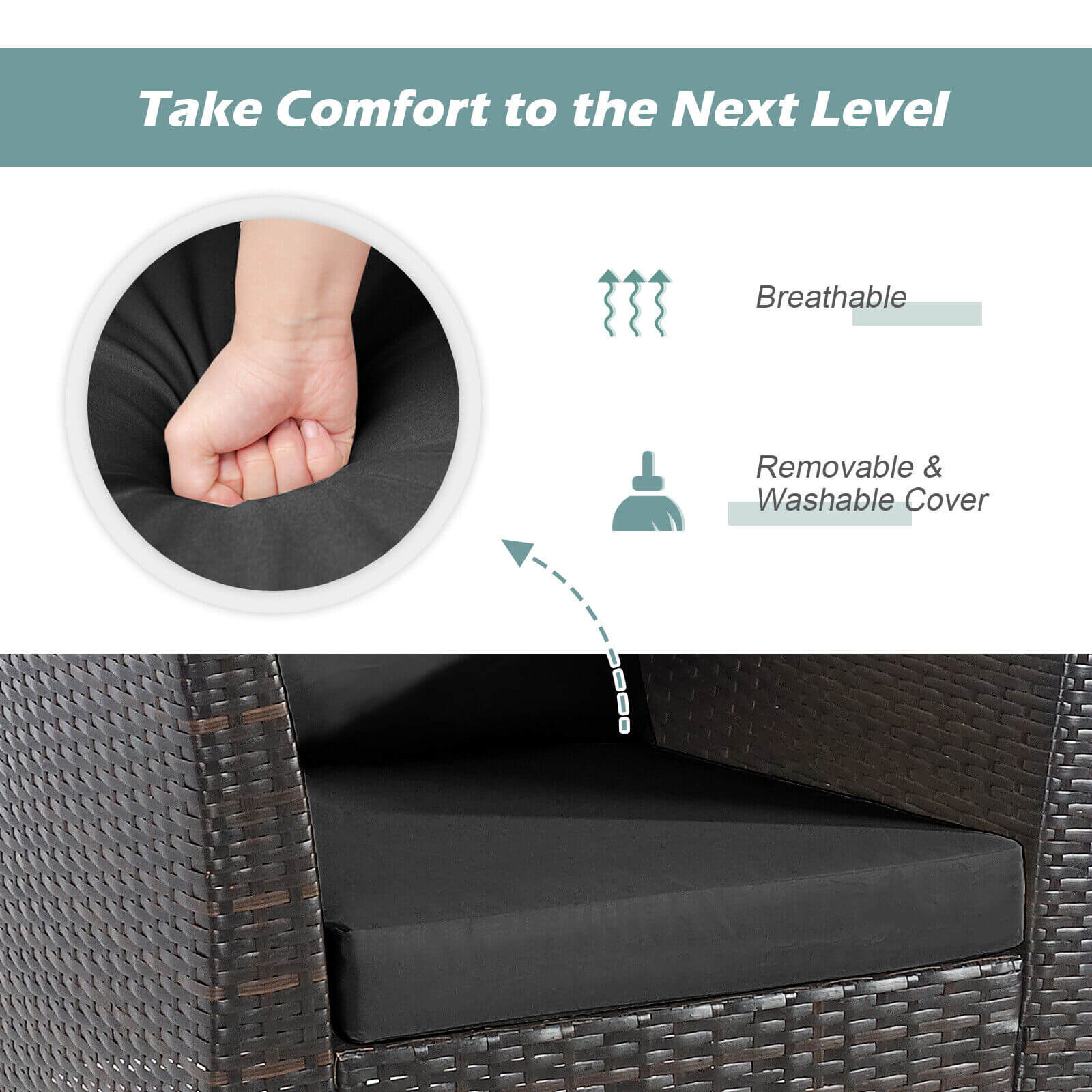 Forclover HBV-9383DK Patio-Conversation-Sets - View #6