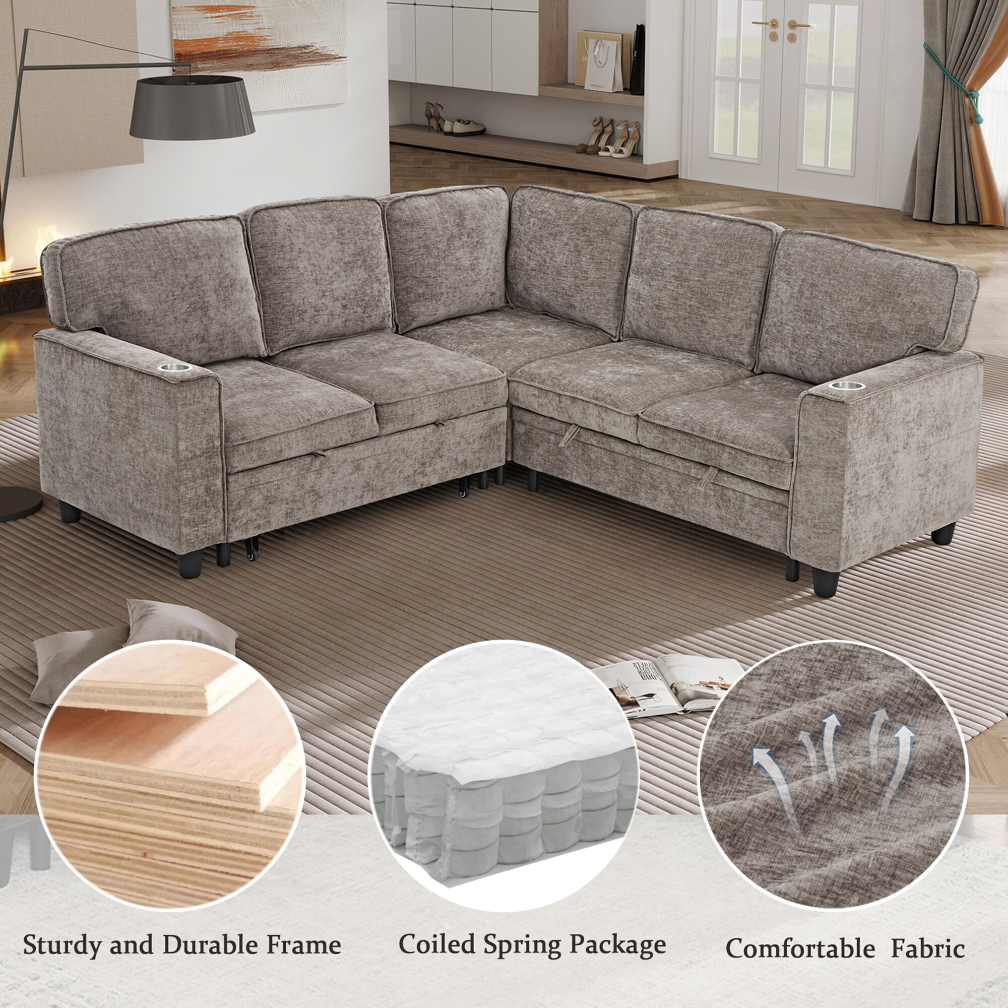SINOFURN SYA370159GY Sofas-Loveseats - View #11