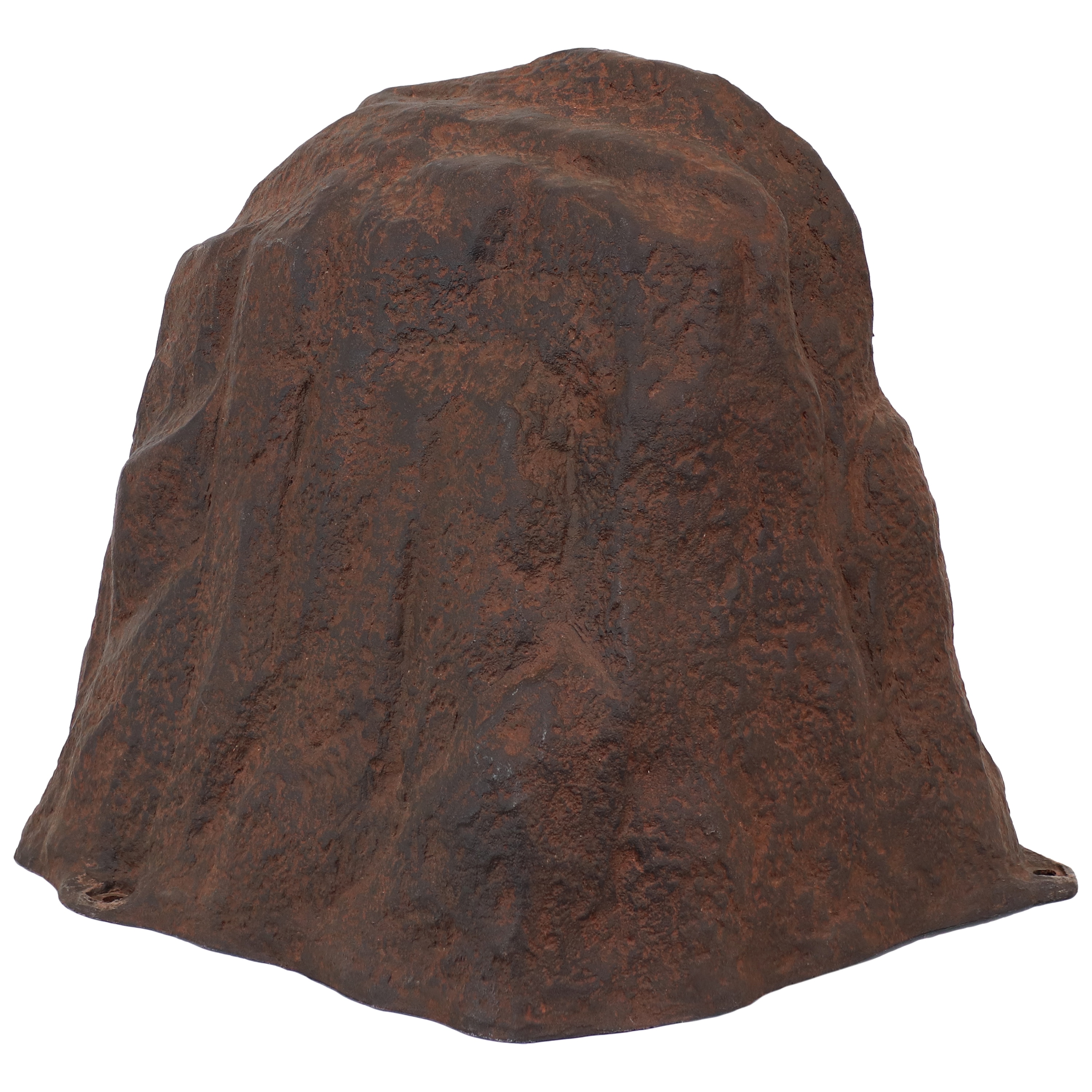 Brown Polyresin Faux Landscape Rock Cover with Metal Stakes