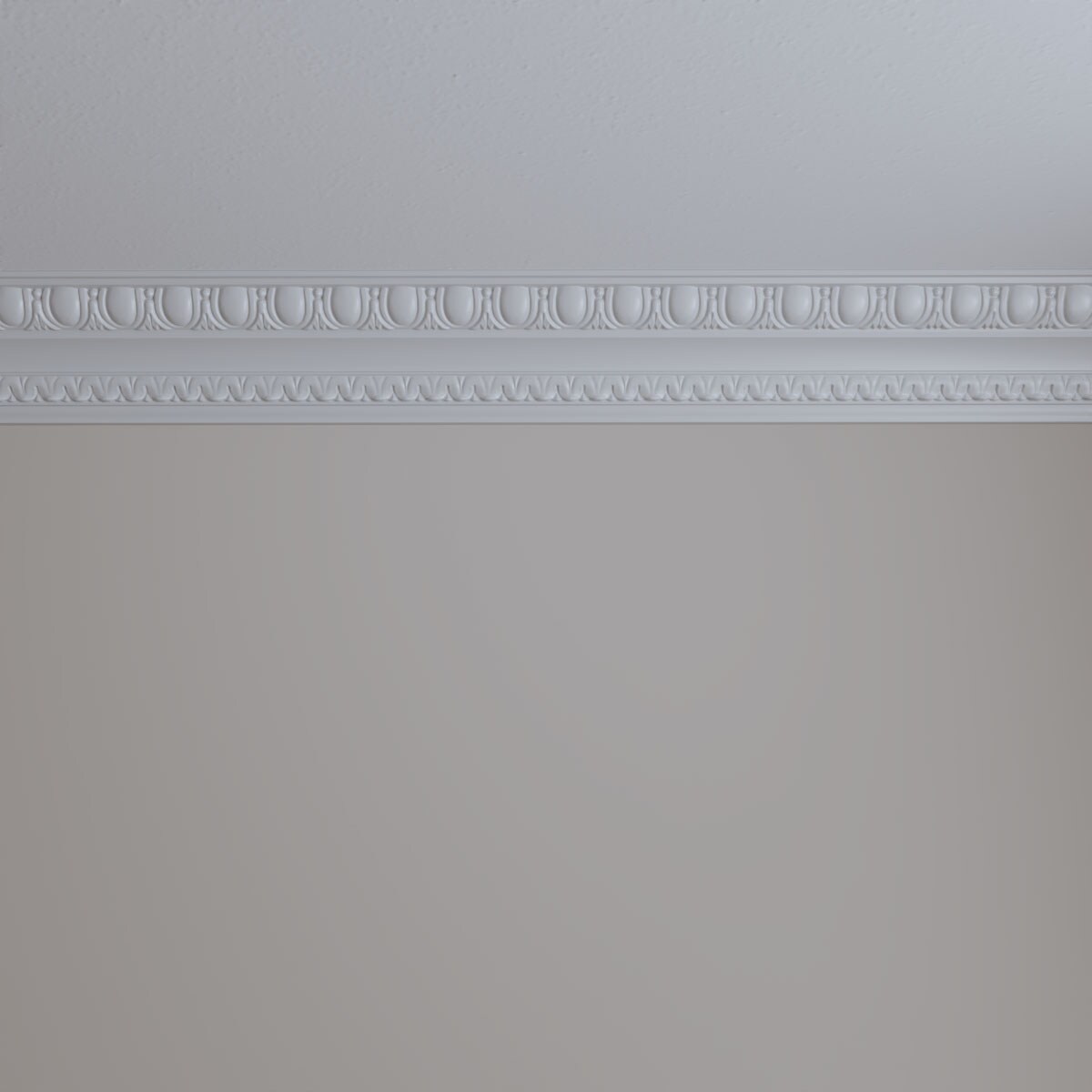 Bedford Egg and Dart White Urethane Crown Moulding