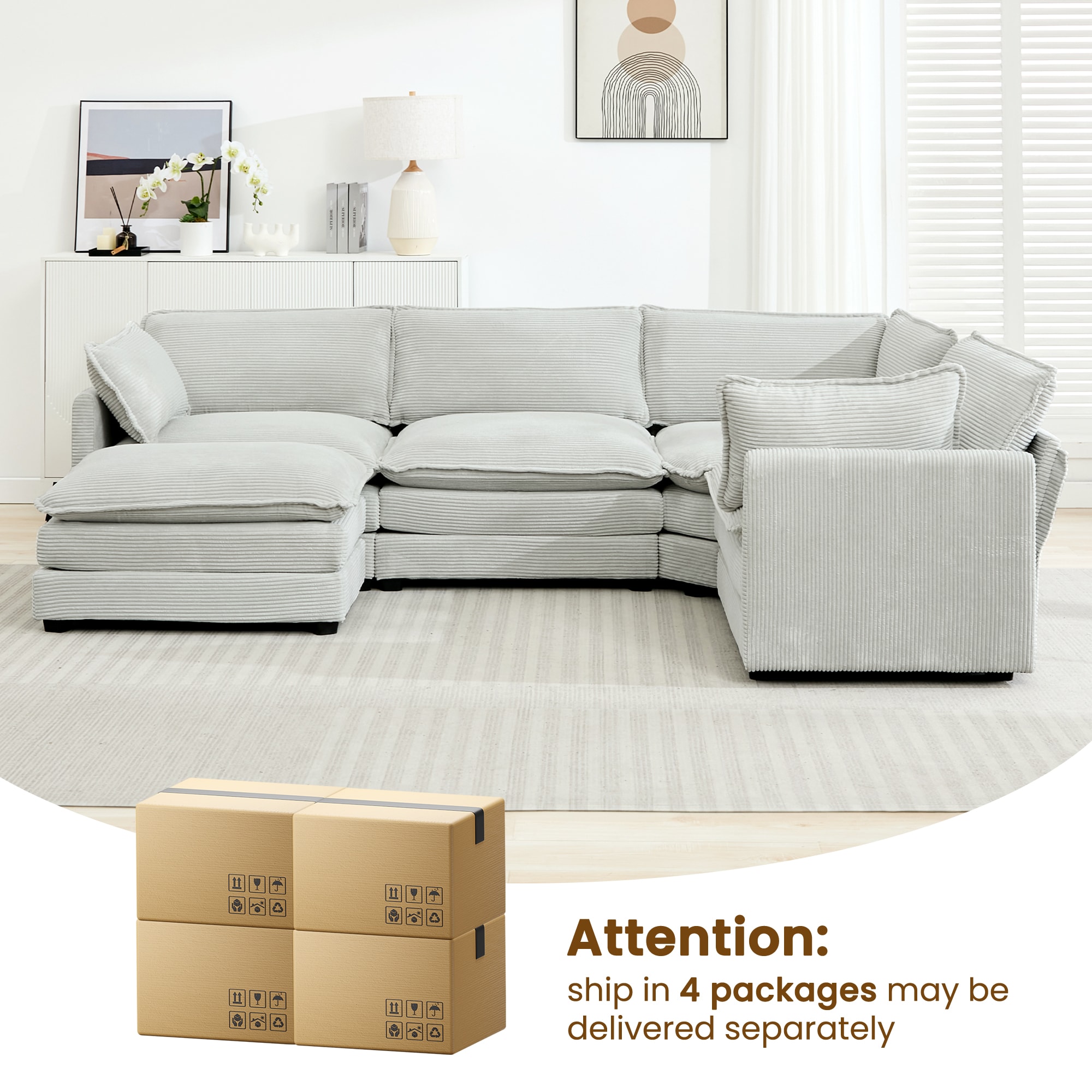 VOUA SAF-XNECW3-GY Sofas-Loveseats - View #7