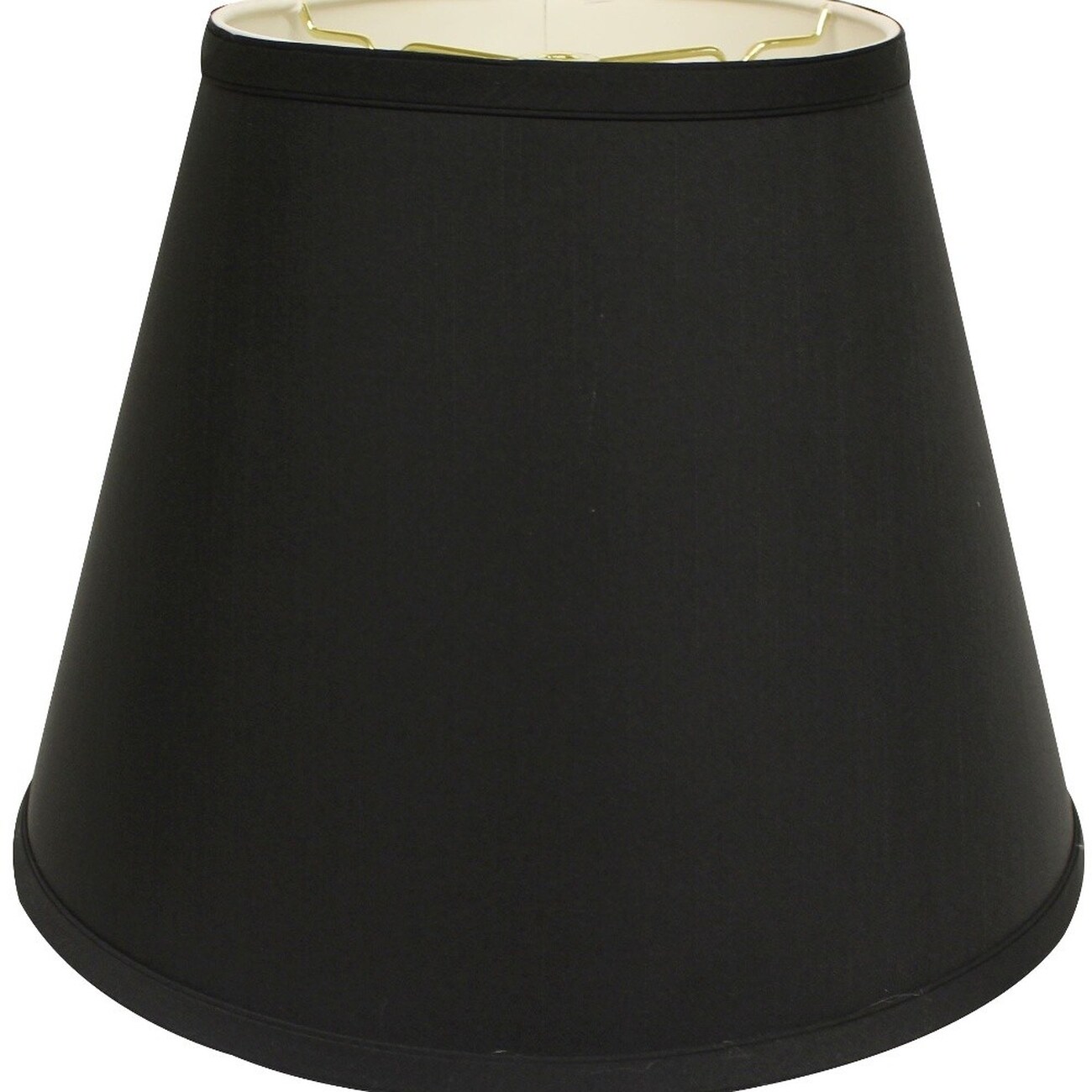 HomeRoots 13-in x 18-in Black Silk Empire Lamp Shade in the Lamp Shades ...