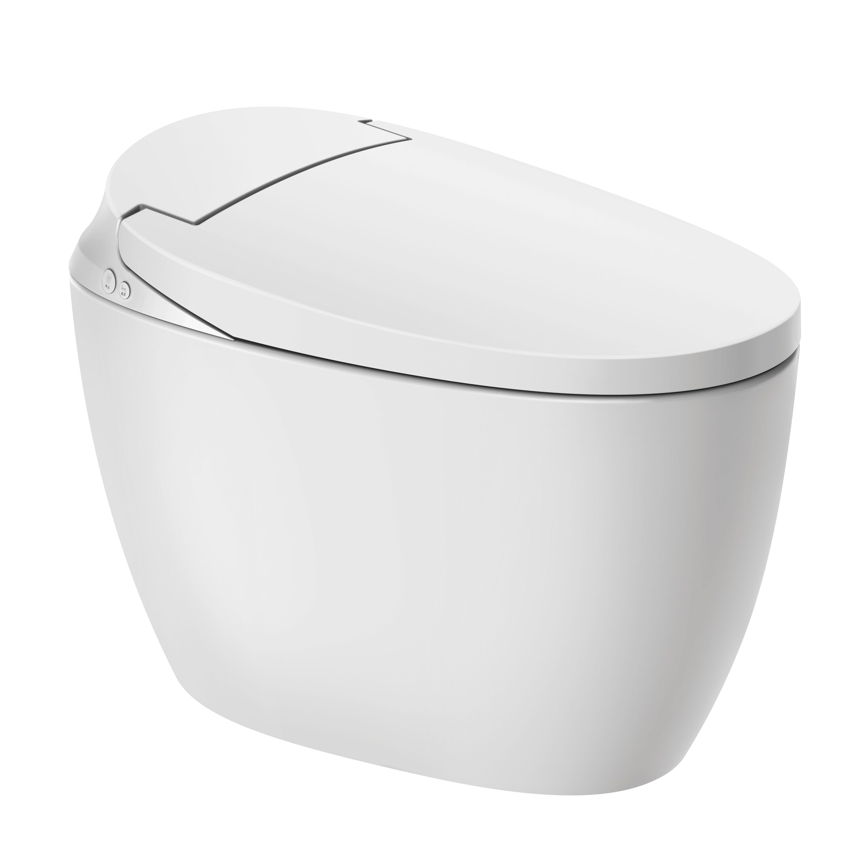Forclover HBV-S2789 Basic Smart Toilet White Elongated Standard height 12-in Rough-In 1.28 GPF Single Slow Close Feature 1-piece Portable Toilet